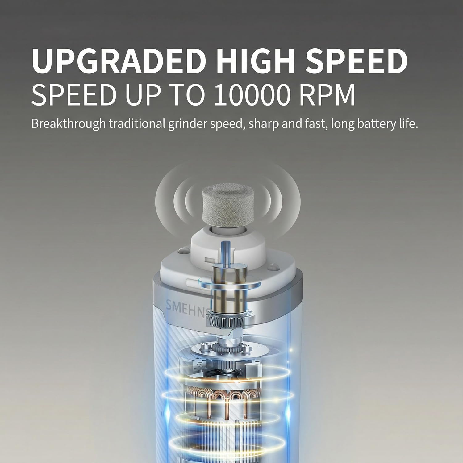 Silent Pet Nail Grinder Pro, Cordless Grooming Pro Nail Grinder with 3 Adjustable Speeds & Led Light, Painless Paws Grooming for Small Medium Large Dogs & Cats(1+2*Replacement Head)