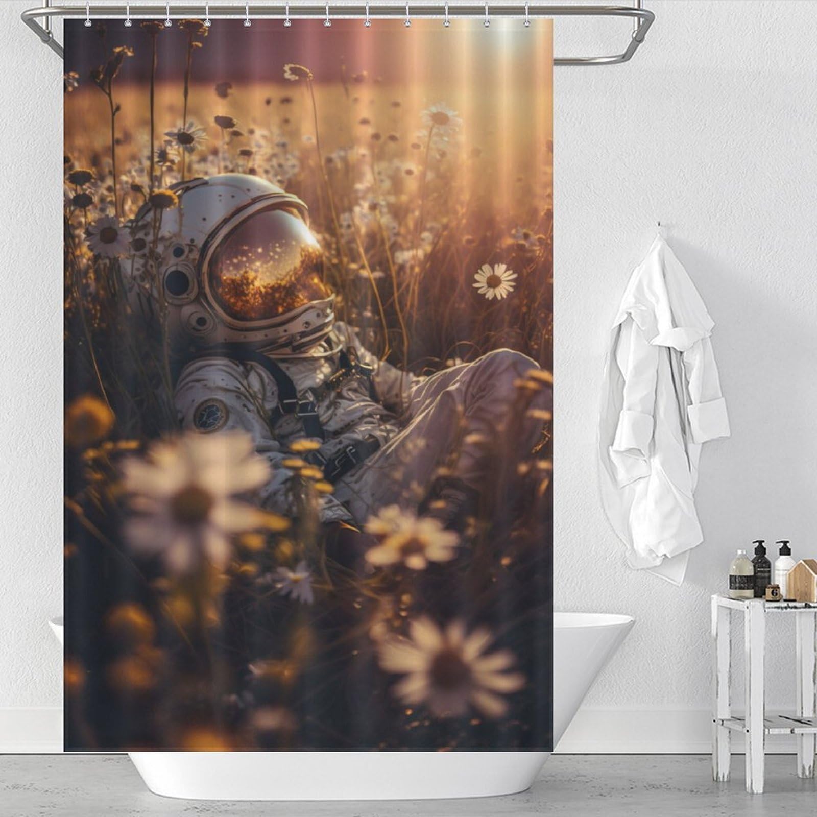 Rideau de douche Toile de Jouy hilarant pour décorer la salle de bain du dortoir