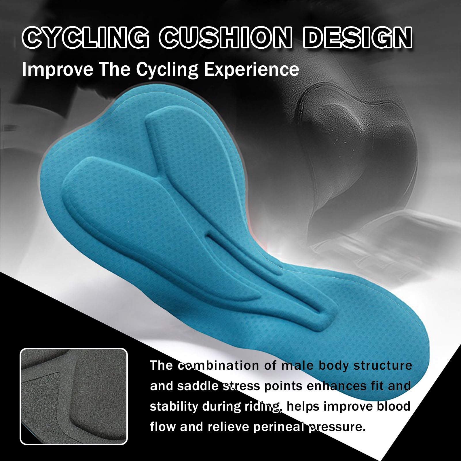 Pantaloncini Ciclismo Uomo - Salopette Ciclismo Uomo con Fondello Gel 20D, Tessuto Poliestere Abbigliamento MTB E Strada Accessori Bici.