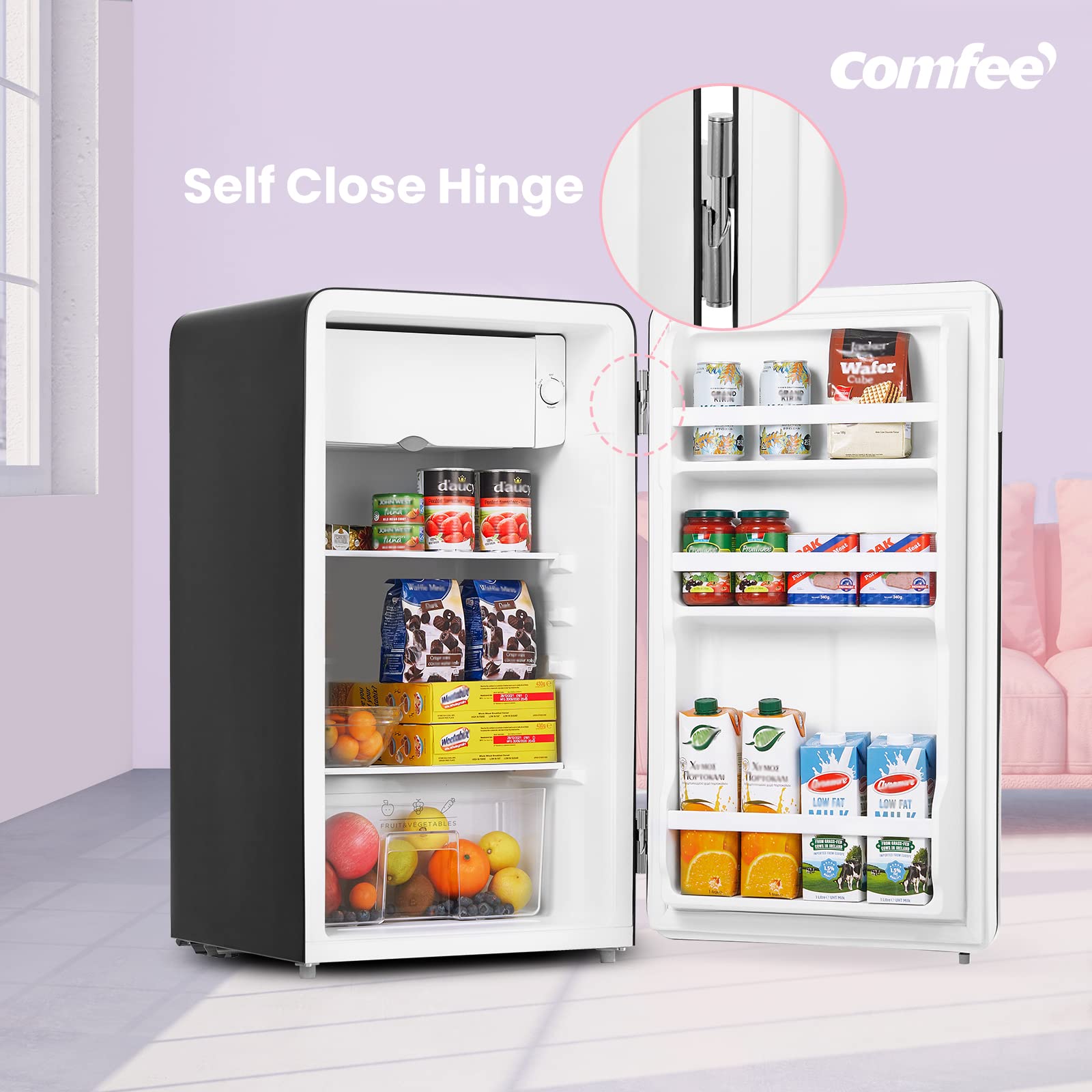 Buy COMFEE' RCD93BL1RT(E) Under Counter Fridge Only, 93L Retro