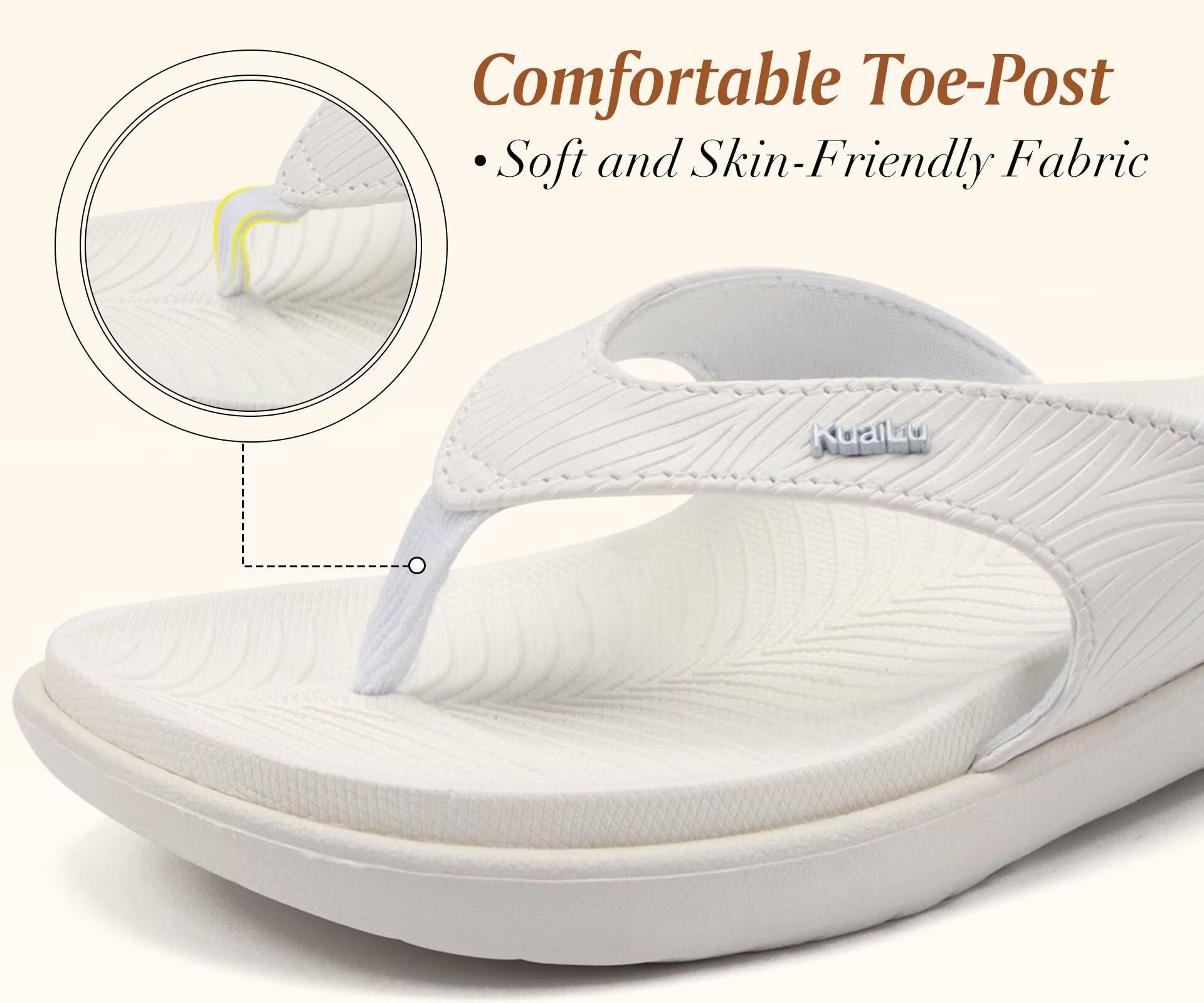 KuaiLu Infradito Donna Ortopedia Yoga Mat Sandali Elegante Leggero Estive Slip On Spiaggia Flip-Flops con Comode Supporto Arco (EU 36-42)