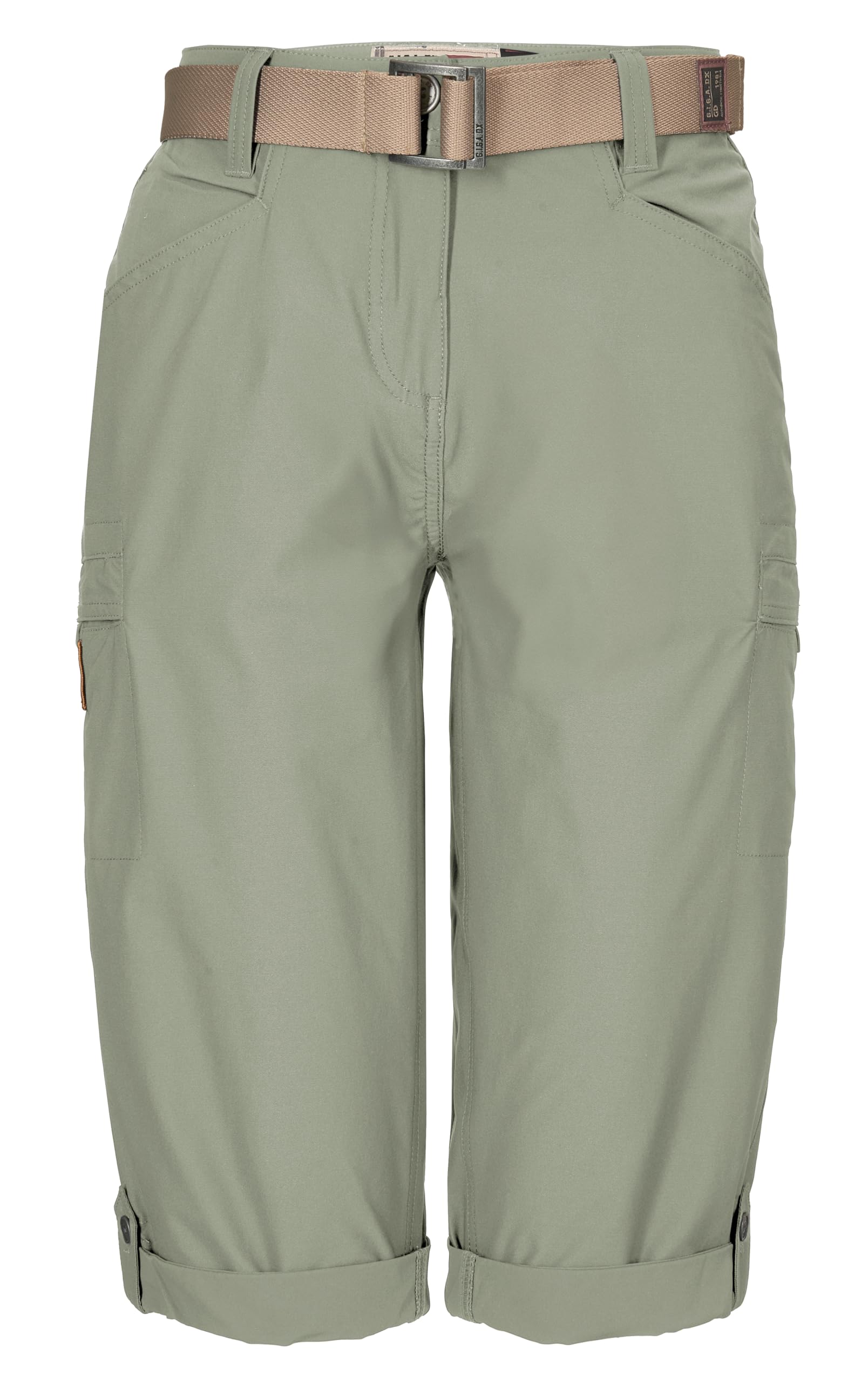 G.I.G.A. DX Damen Caprihose/Kurze Hose schnelltrocknend mit Gürtel GS 9 WMN PNTS, gebrochenes Weiss, 38, 43952-000