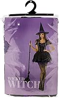 Vista 5 de Wicked Witch - Disfraz de Halloween para mujer, vestido de mago femenino, sombrero, Multicolor
