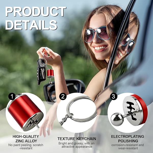 HIAHXC Gearbox Keychain,6-Speed Manual Transmission Gearbox Key Chain,Creative Gear Shifter Keychain,Stick Shift Keyring Car Fidget,Stress-Relieving Gear Shift Fidget Toy,Car Accessories - 3