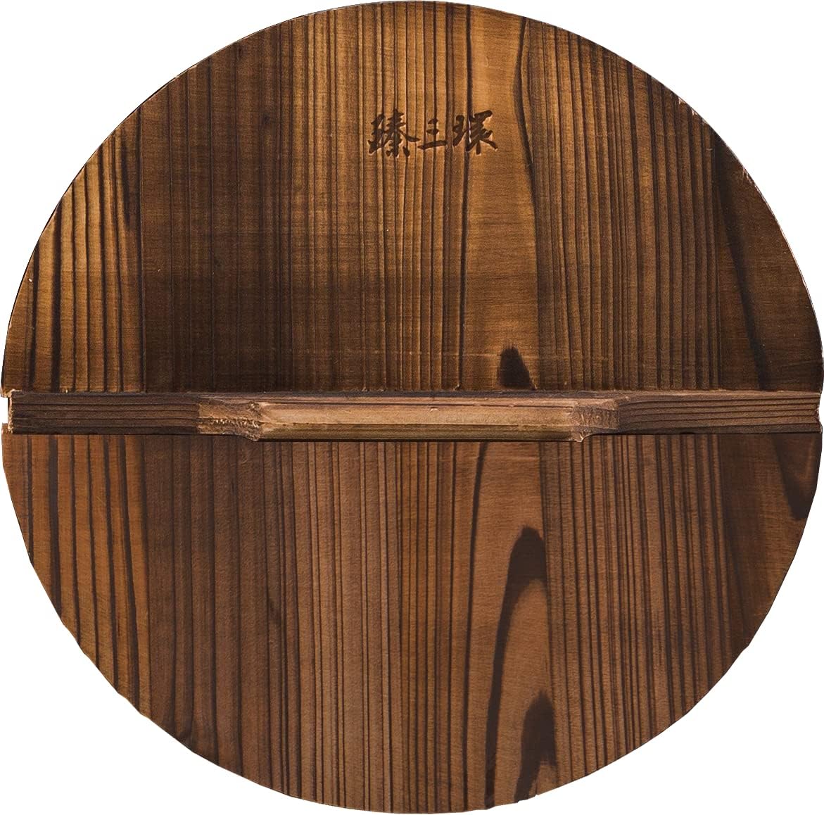 ZhenSanHuan Natural Wooden Wok lid/Cover Kitchen Tool, Pot Cover Lightweight Handcrafted Wooden Kitchen Accessory (36cm/14inch)