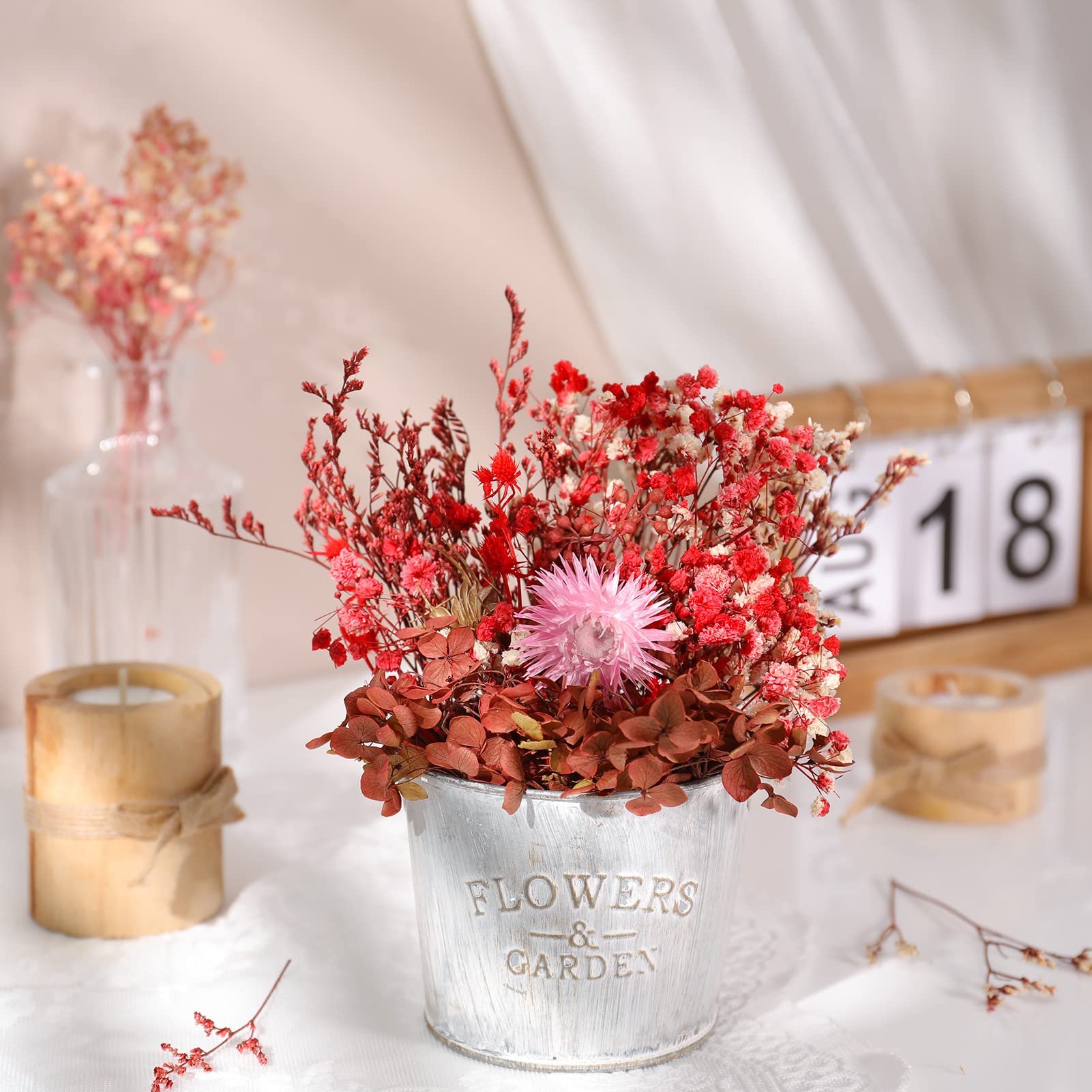Fleurs Séchées Naturelles Pour DIY - Lot De Fleurs Décoratives Pour Bougies, Résine époxy, Scrapbooking, Compositions