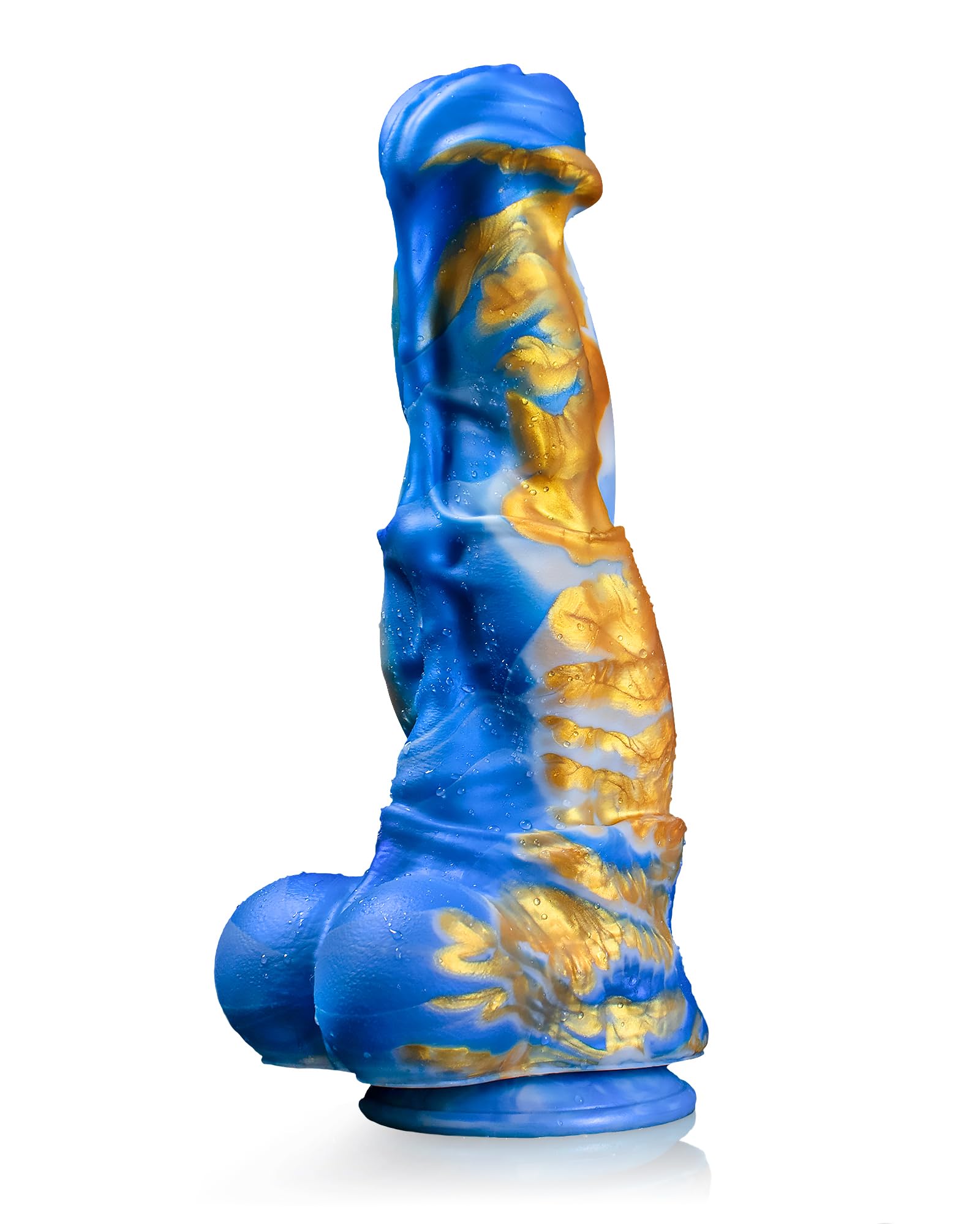 Consolador de caballo: consolador de caballo de silicona realista grande con potente ventosa, pene de caballo de punto G grueso, juguete sexual con tapón anal para mujeres y hombres (D219-XXL)