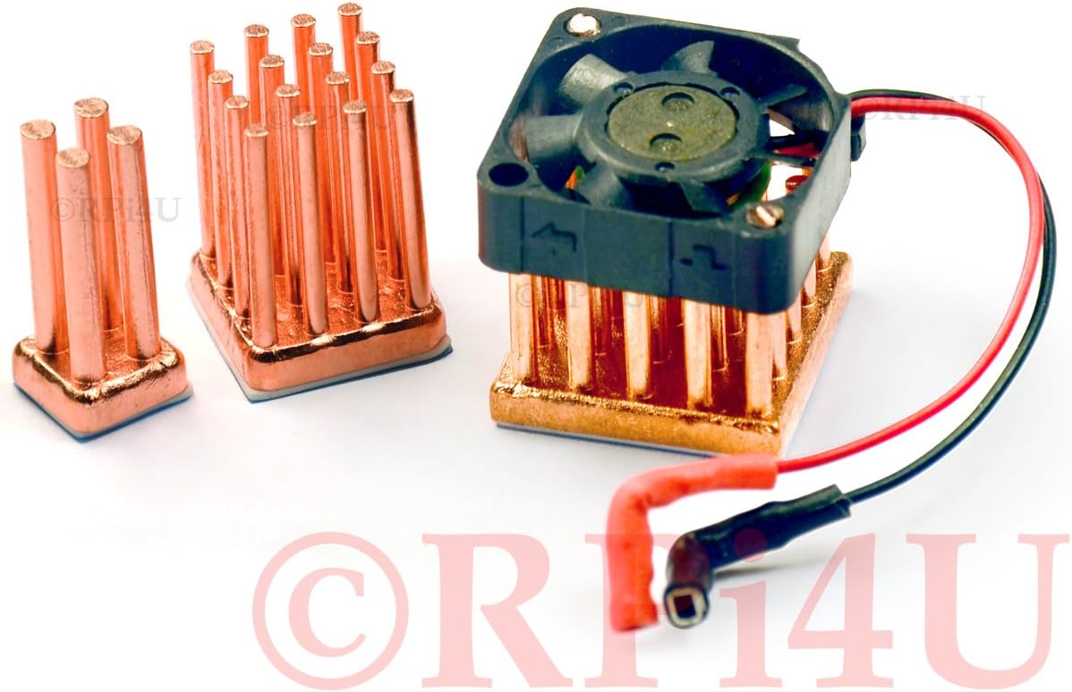Raspberry Pi Forged Copper Heatsink with Micro Fan