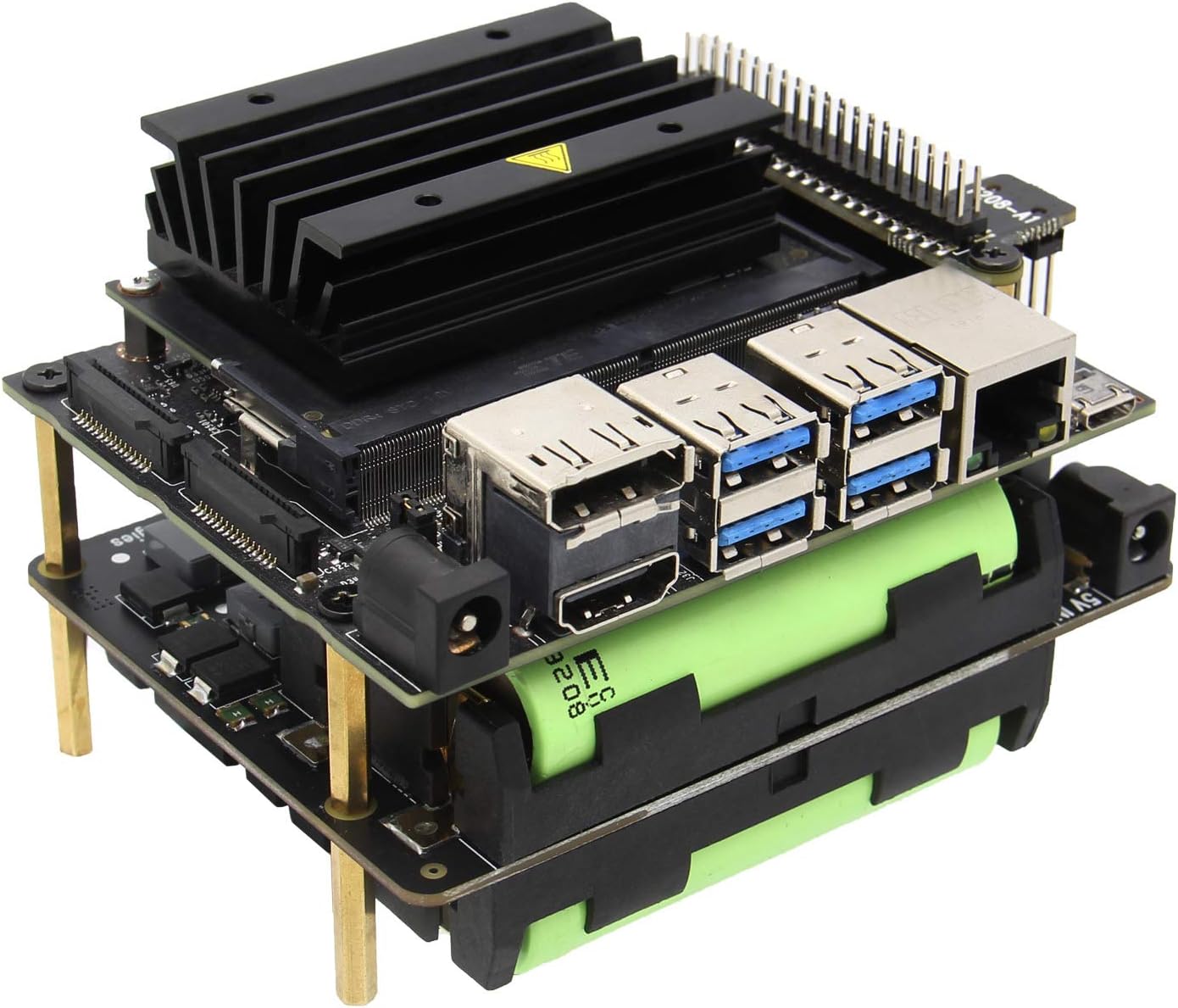 70% оƒƒ Evеrуthіng Geekworm T208 6-Cell 18650 UPS ( Max 5.1V 8A Output ) & Power Management Expansion Board with AC Power Loss Dectection & Safe Shutdown Compatible with Jetson Nano