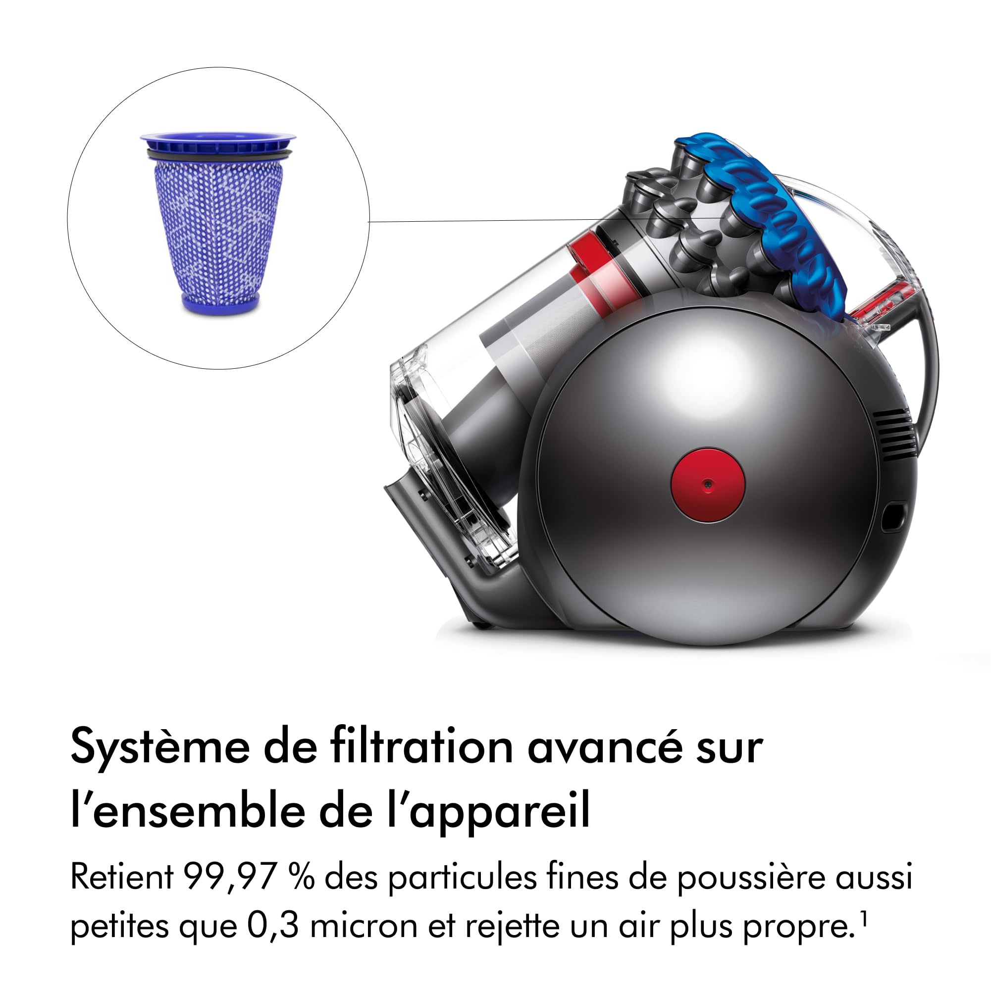 Dyson Big Ball™ Aspirateur traîneau Absolute 2 – 19 Cyclones compacts pour Une Capture maximale de saleté, pour Tous Les sols