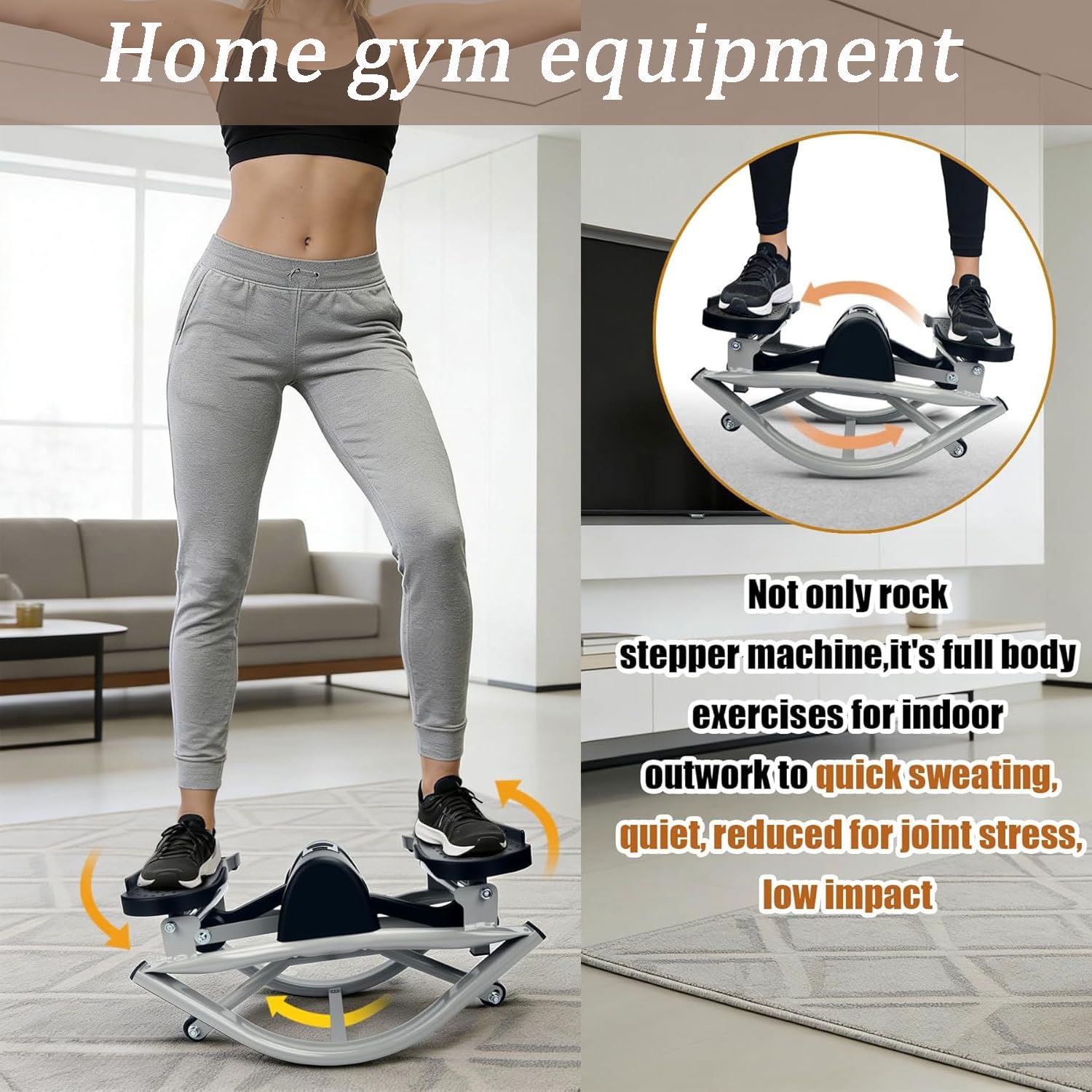 Stepper Lateral Compacto Stepper Lateral portátil for piernas glúteos Abdominales con digitalizador con Manta silenciosa cordón de Ajuste