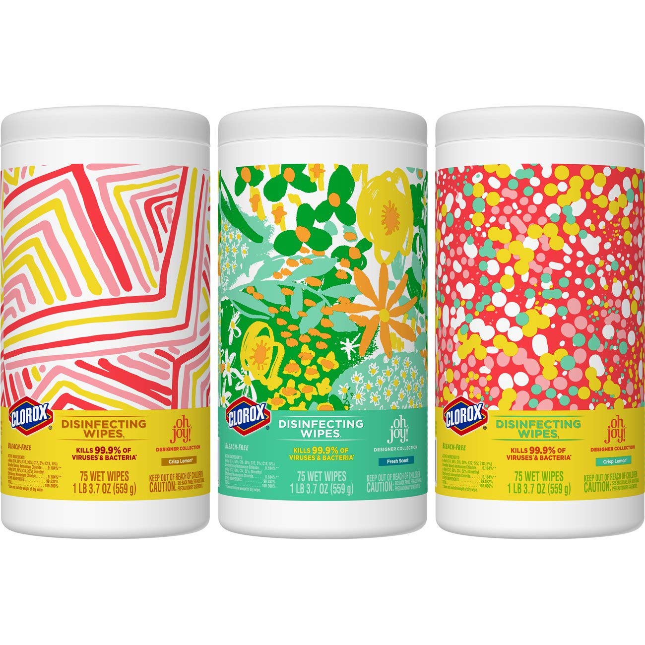 Clorox, Bleach Free Wipes, 75 Count, Pack of 3