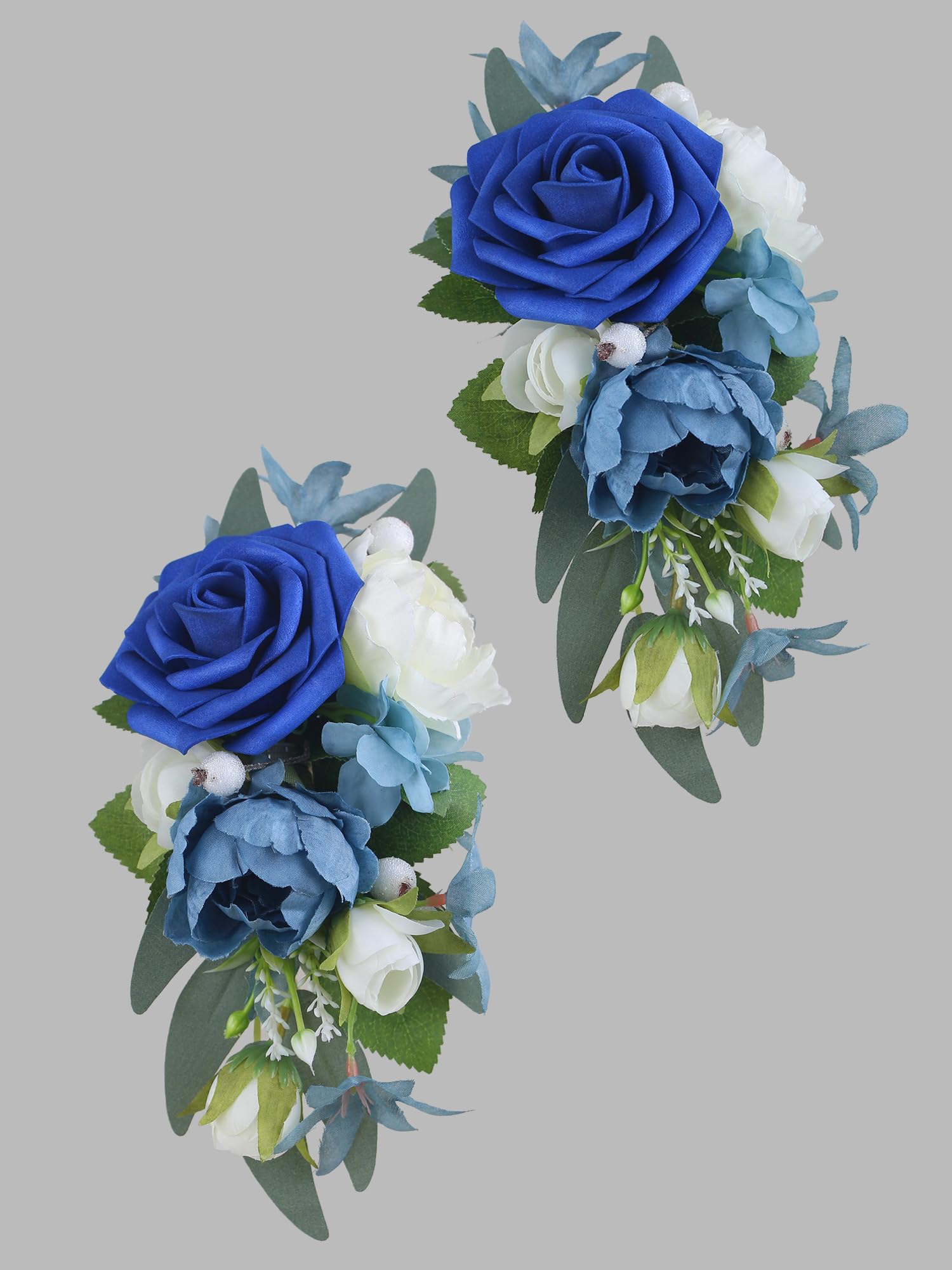 Amazon.com: Rinlong Artificial Flower Shoulder Corsages Navy Blue