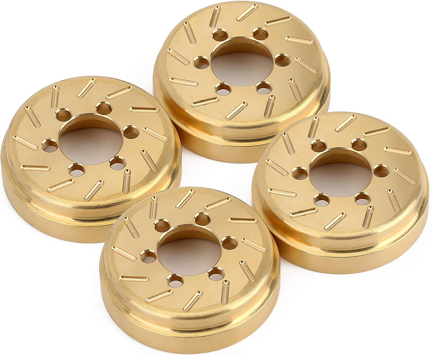 INJORA RC Internal Brass Counterweight 2pcs 63g Brake Disc Weights for 1.9inch 2.2inch Wheel Rims Axial SCX10 90046 D90 TF2 TRX4