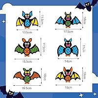 Vista 6 de Fennoral 12 Pack de manualidades de murciélago para niños, kits de manualidades de murciélago, crea tus propios pegatinas de espuma de murciélago