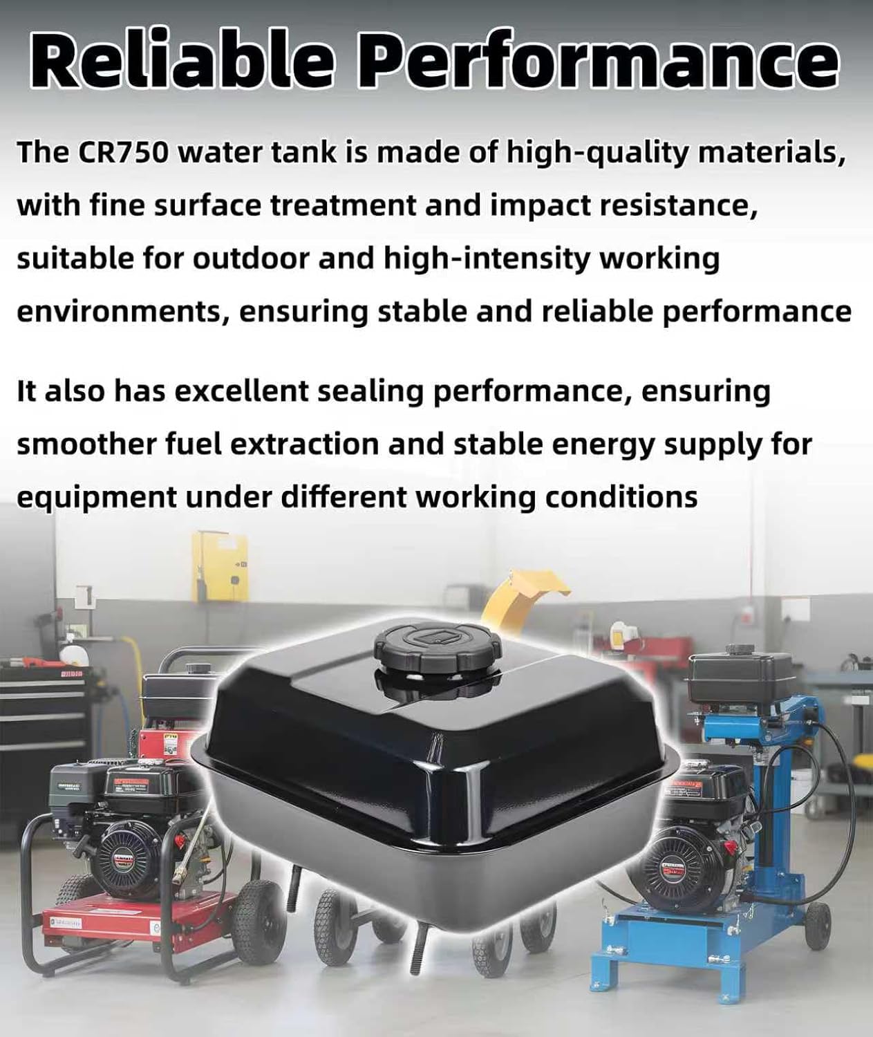 Upgrade Gas Fuel Tank Compatible with Briggs & Stratton CR950 CR750 208cc 163cc 6.5HP 5HP OHV Horizontal Engine Pressure Water Pump Chipper Shredder Log Splitter