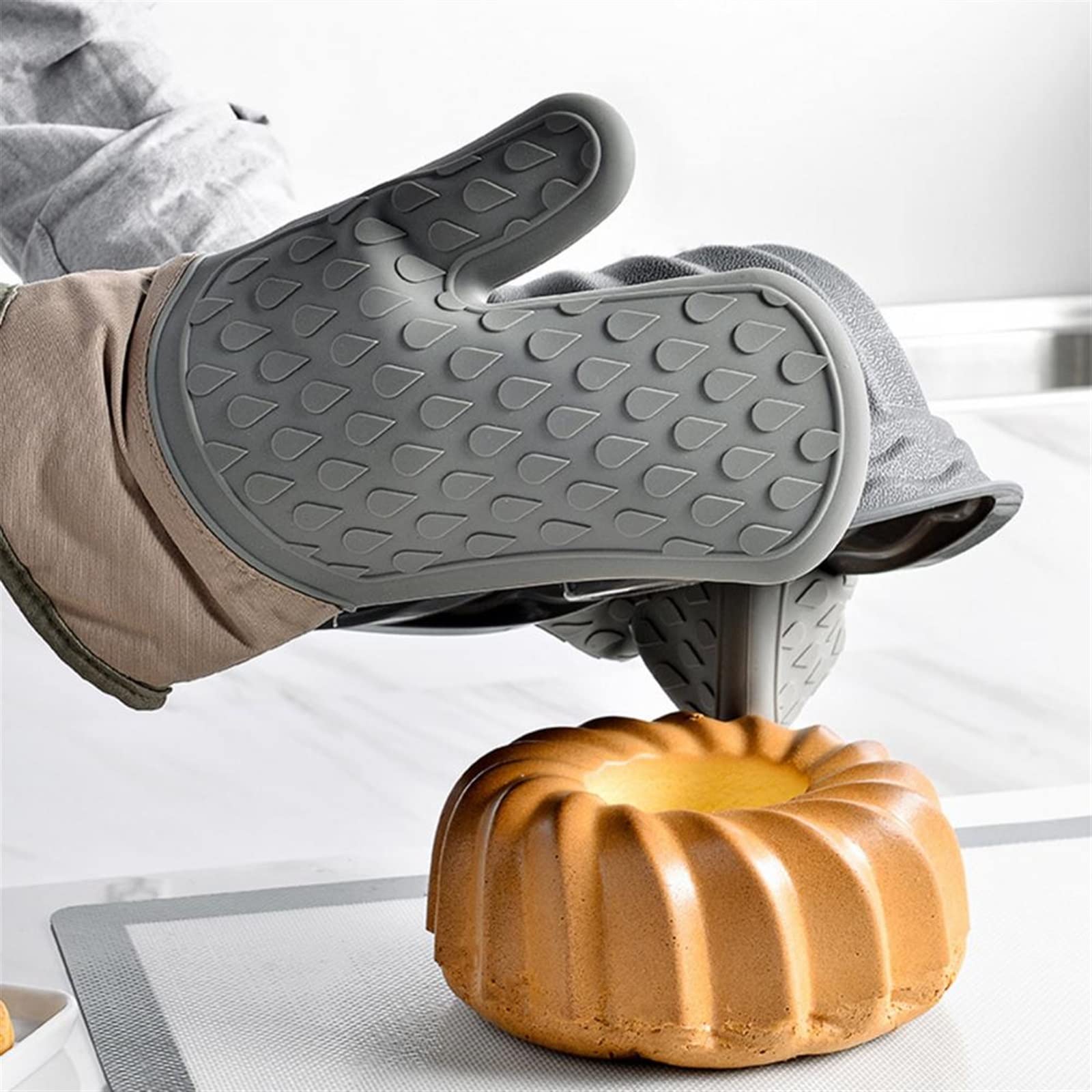 Gants isolants Pratiques for la Protection des Mains, Gants de Cuisson en Coton, Texture Transparente for de Boulangerie
