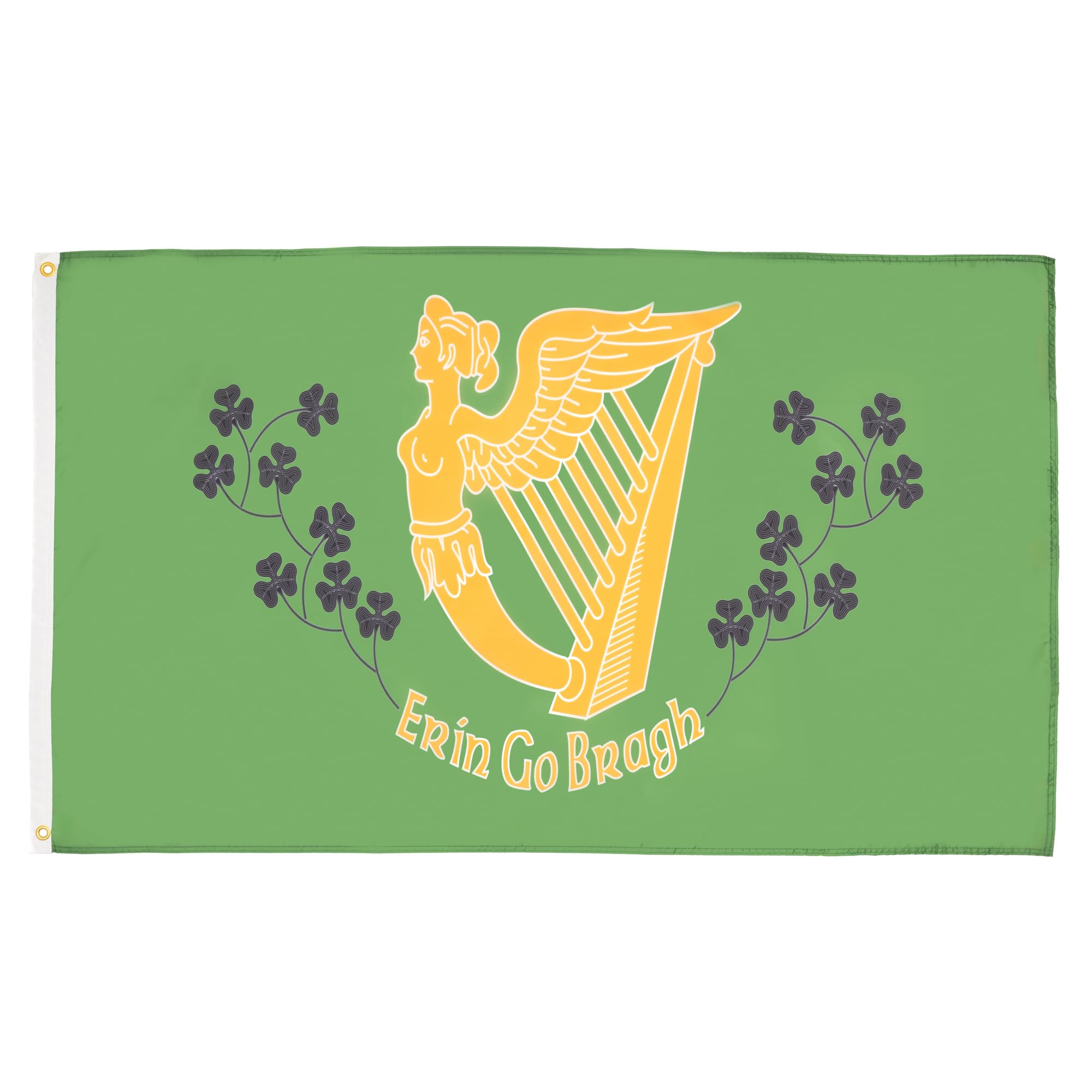 AZ FLAG - Ireland Erin Go Bragh Flag - 3x5 Ft - Light Polyester Irish Erin Go Braugh Banner with Two Brass Eyelets - Fade Resistant - Vivid Colors - 3' x 5' Feet - 150x90 Cm