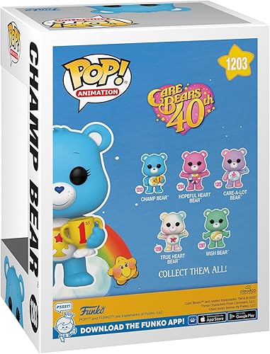 Miniatura 3 de Funko Animación: Care Bears 40 Aniversario - Oso campeón con persecución flocada (los estilos pueden variar)