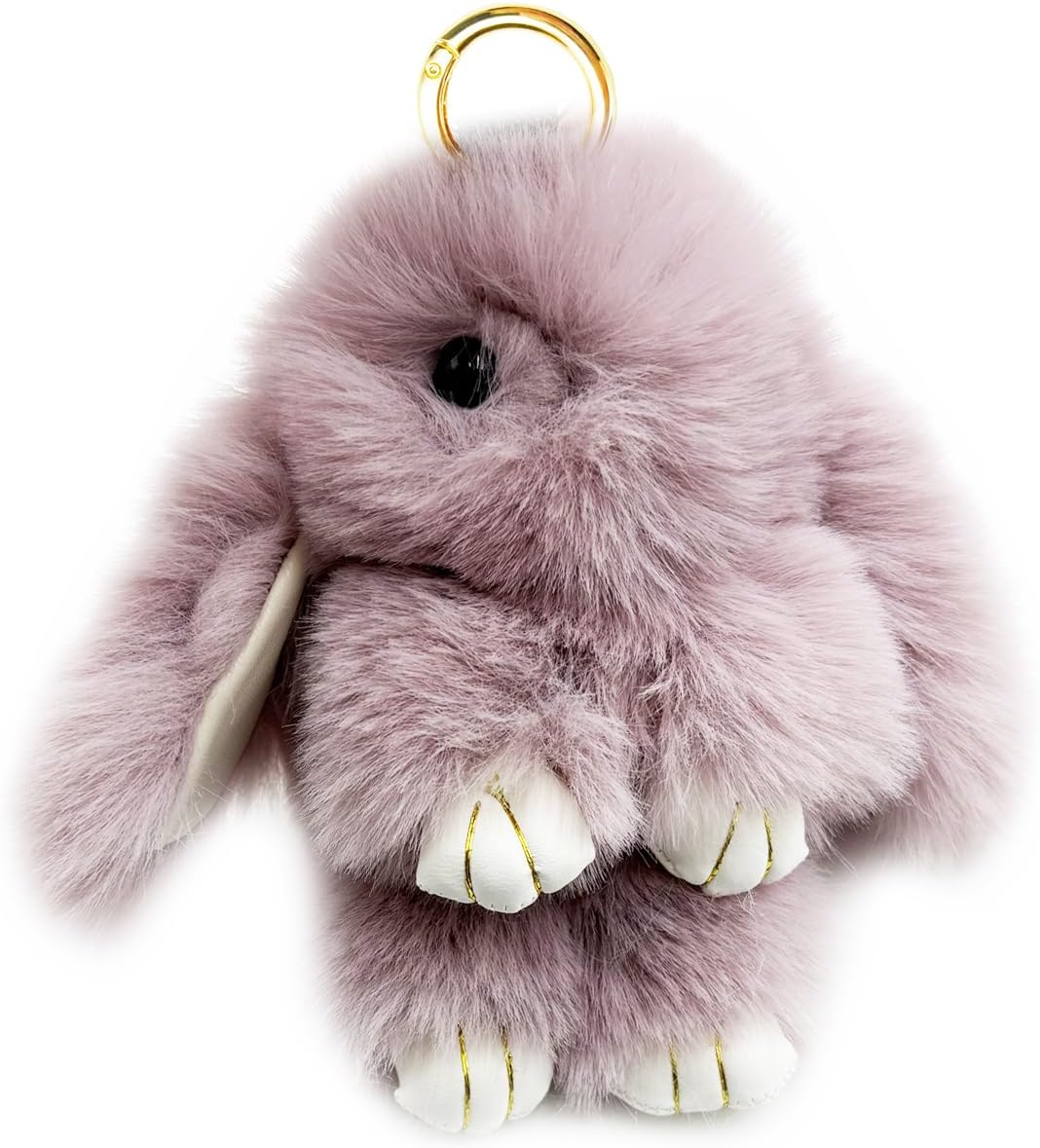 Bunny Keychain Rex Rabbit Fur Keychain Car Handbag Keyring