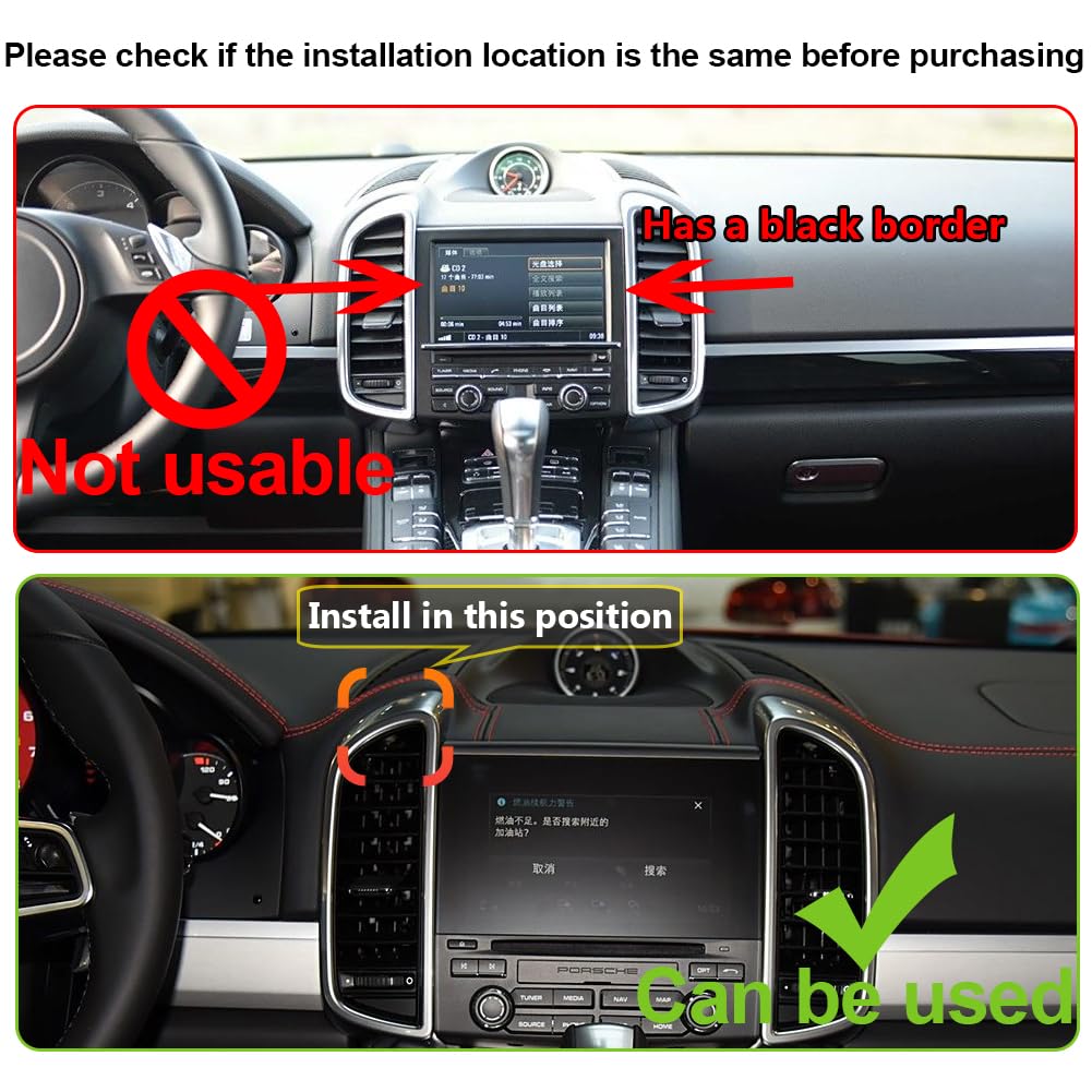 Soporte de teléfono de coche para Porsche Cayenne Auto Accesorios [solo para Cayenne 2017-2018] [Bloqueo automático manos libres, soporte para teléfono celular para iPhone y todos los smartphones]