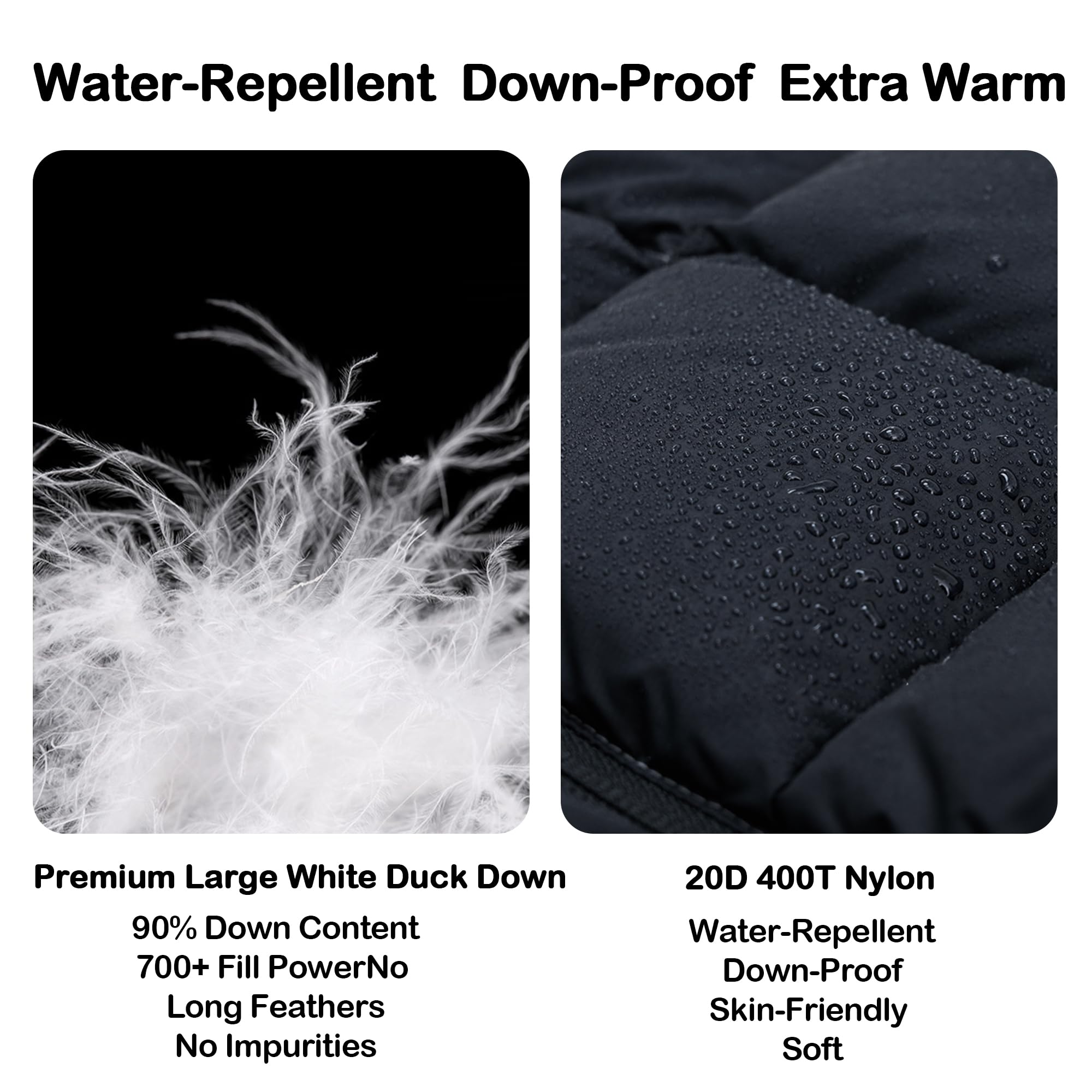 Naturehike Daunenhose, Gefüllt 90% 700+ FPweißer Entenflaum für -5℃~-20℃