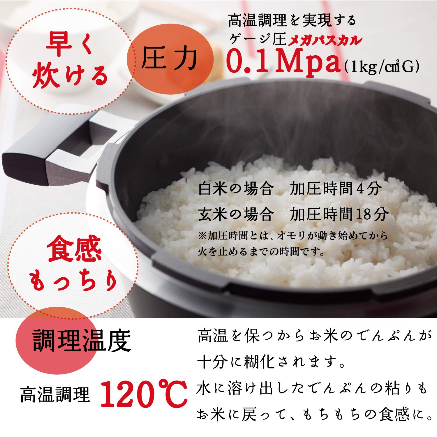Amazon｜北陸アルミニウム 圧力鍋 3L [IH対応] 軽量 EGG FORM 外面耐熱