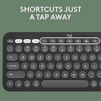 Vista 5 de Logitech Pebble 2 Combo for Mac, Wireless Keyboard and Mouse, Slim, Quiet and Portable, Customizable, Bluetooth Mouse and Keyboard, Easy-Switch, for