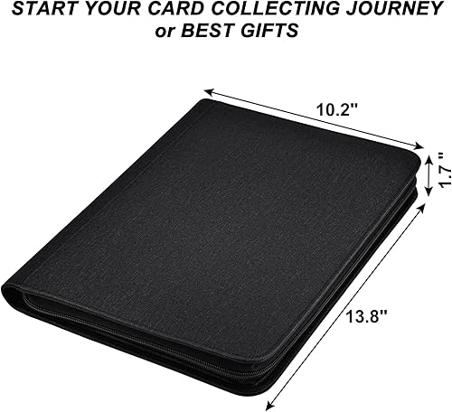 Miniatura 2 de HerriaT Carpeta de tarjetas intercambiables, carpeta de colección de tarjetas de poliuretano de 9 bolsillos para 360 tarjetas, libro de tarjetas