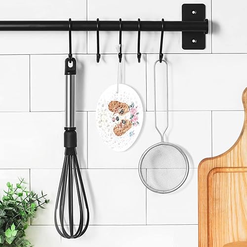 Miniatura 7 de susiyo Cute Little Charles Dog - Esponjas comprimidas con corona de flores florales, paquete de 3 esponjas para lavar platos