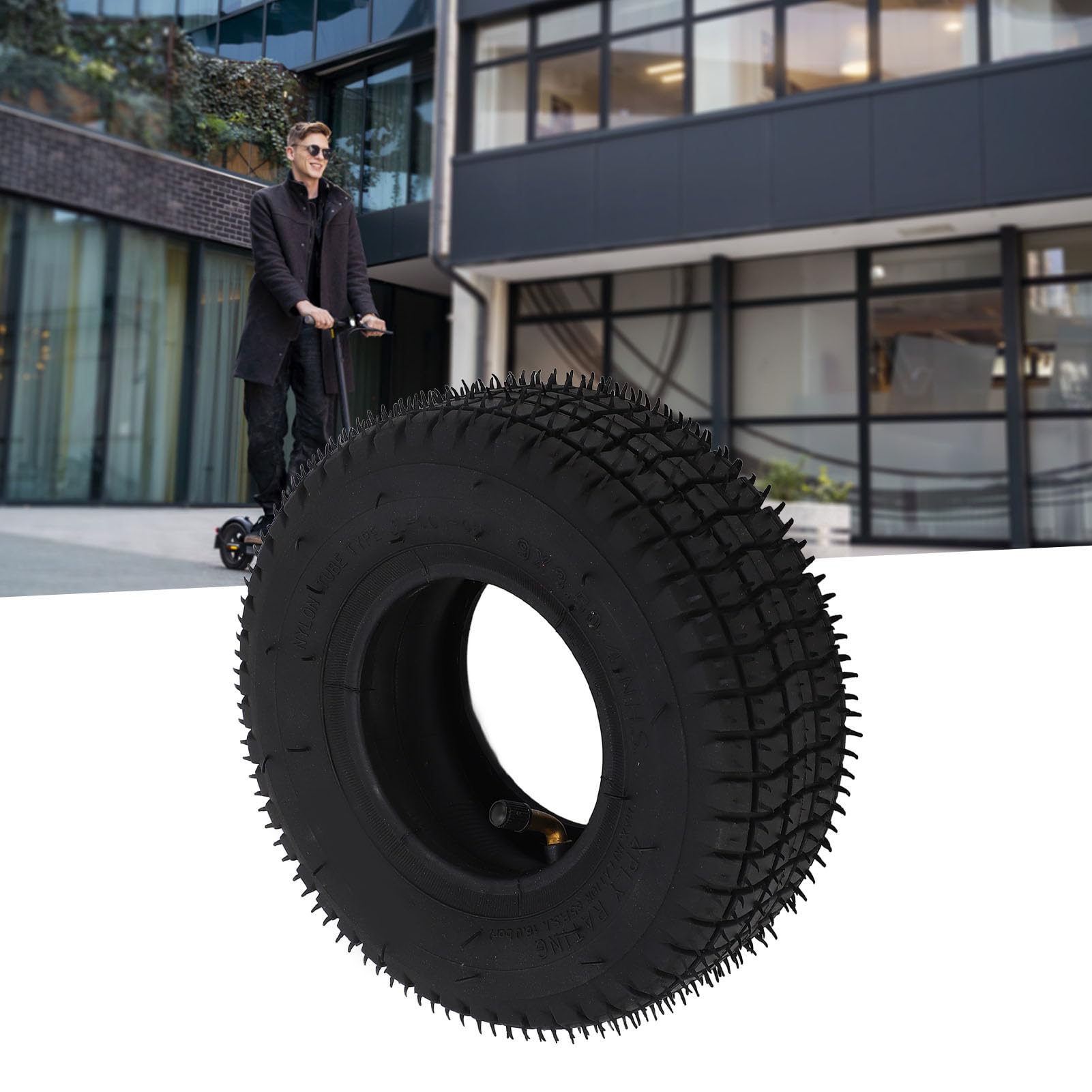 Cámara de Aire para Patinete eléctrico, elástica, de Repuesto, Antideslizante, Gruesa, 9 x 3,50, 4 neumáticos