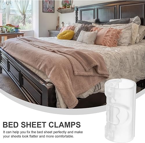 Miniatura 4 de Homoyoyo 20 pinzas para sábanas de cama, clips para funda de edredón, clips para sábanas que sujetan resbalones y caídas