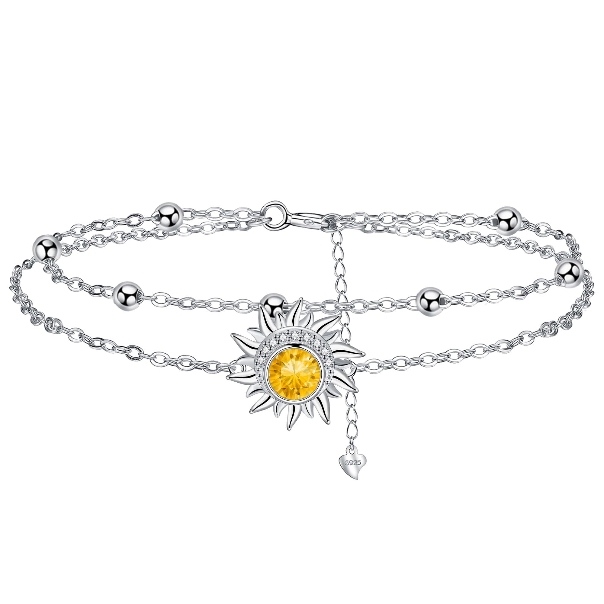 Micory Pulseras Mujer Plata de Ley 925 Ajustable Pulsera 17+4cm,Originales Regalos de Feliz Cumpleaños para Mujeres Niñas