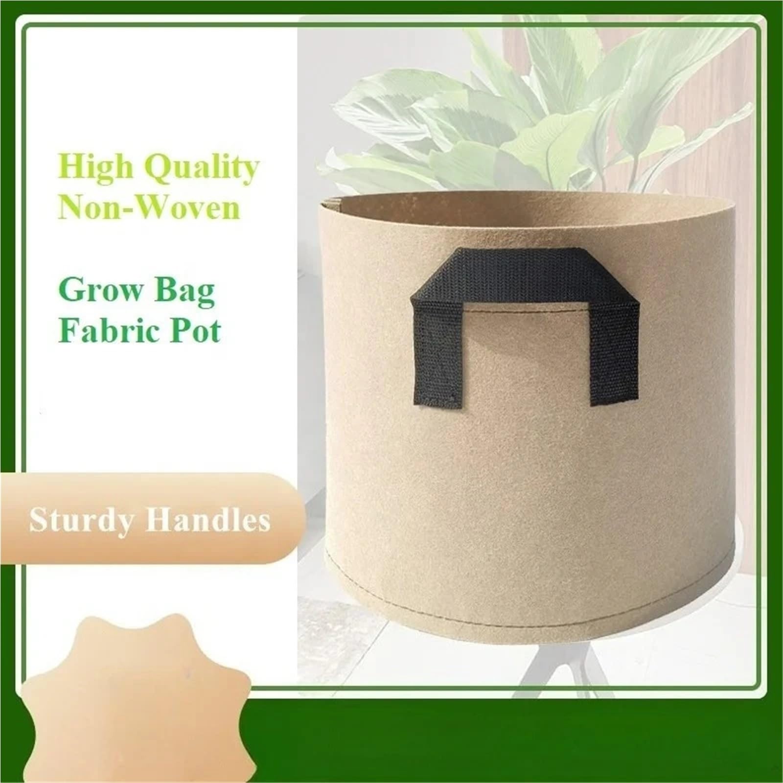 Stofftopf Verdickte Vlies-Wachstumsbeutel | For Gemüseblumenpflanzen(12Gallon(40x35))