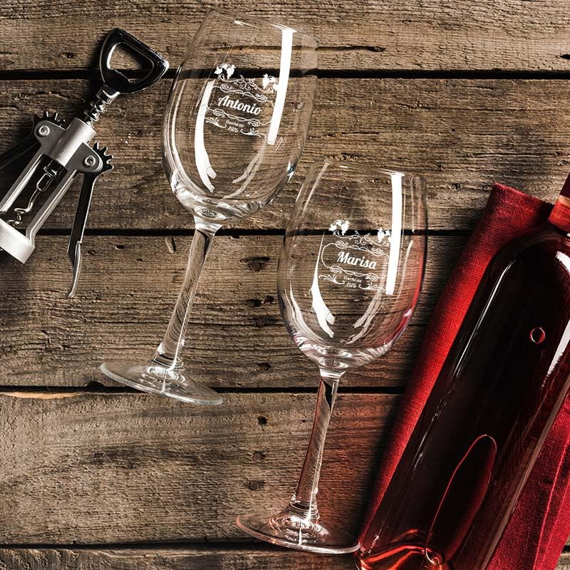 Set de 6 Verres à Vin avec bord doré pour l'homme Verres de 530ml pour lui Verres Personnalisés Set de 6 Verres à Vin avec bord doré pour l'homme Verres de 530ml pour lui Verres Personnalisés