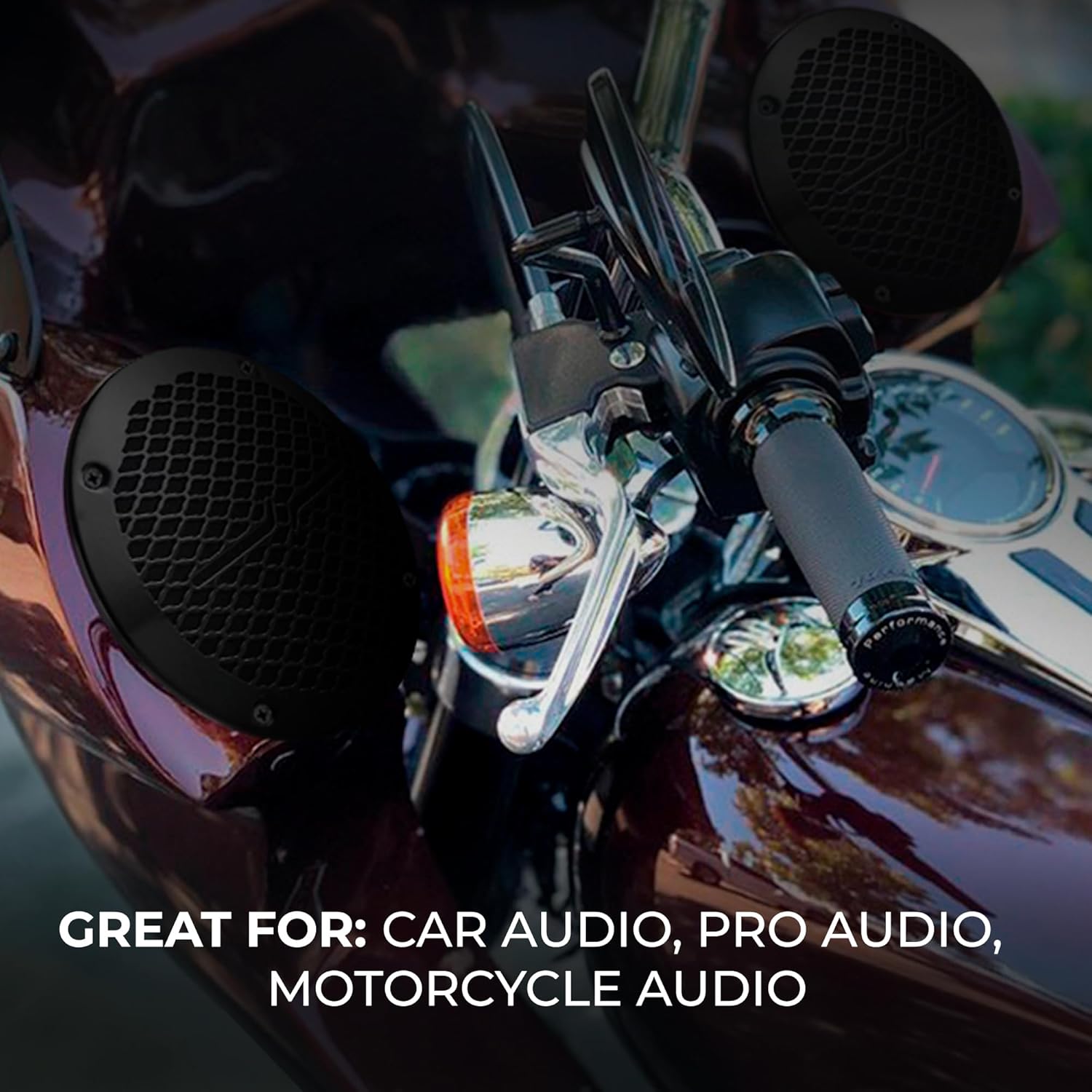 DS18 PRO-ZT6 6.5-Inch 2 Way Pro Audio Midrange Speakers with Built-in Bullet Tweeter 4-Ohms 450W Max 225W RMS Water Resistant - Black Metal Mesh Grill Included (1 Speaker)