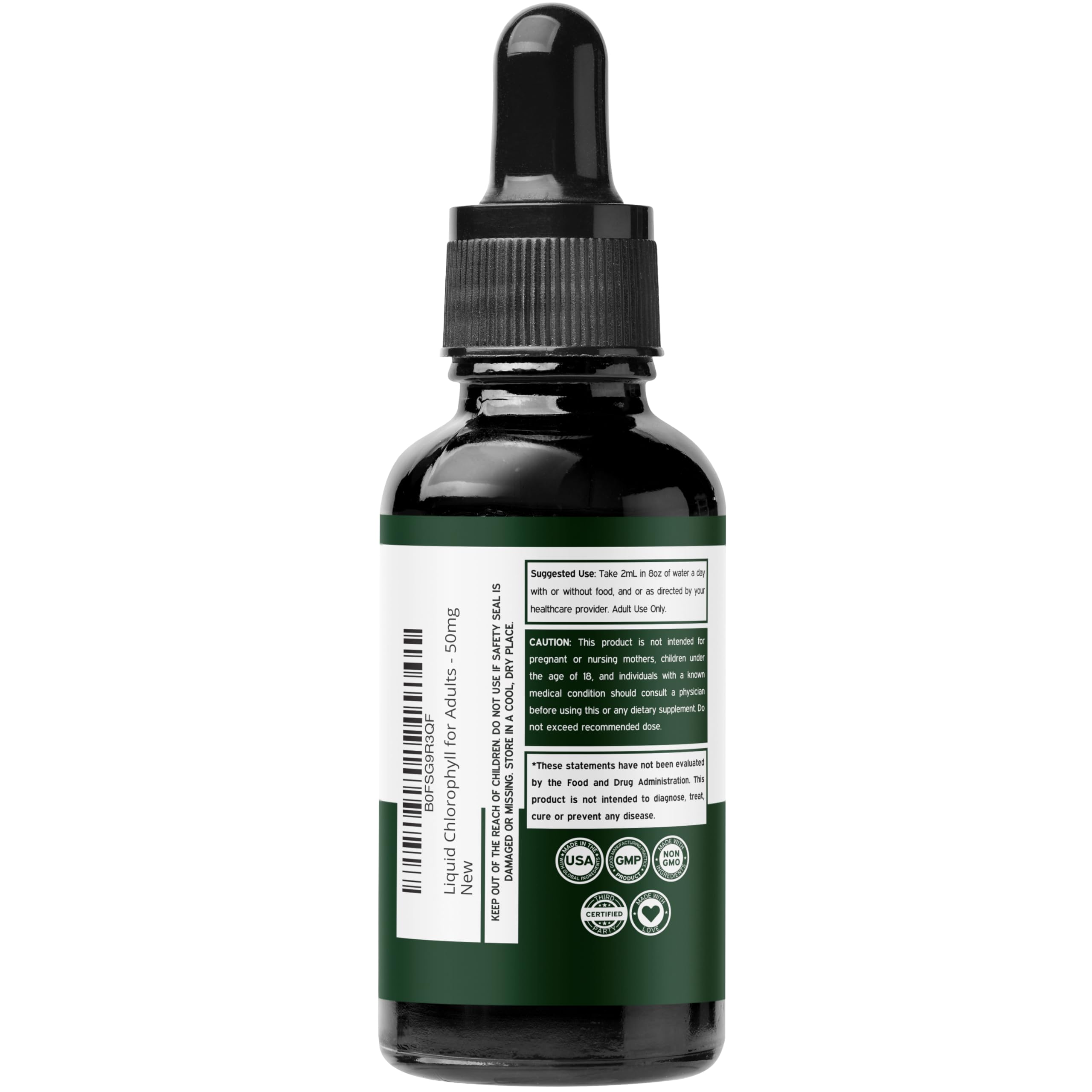 Liquid Chlorophyll Drops, Delicious Peppermint Flavor, Vegan, 2 Fl Oz — Amazon image 3