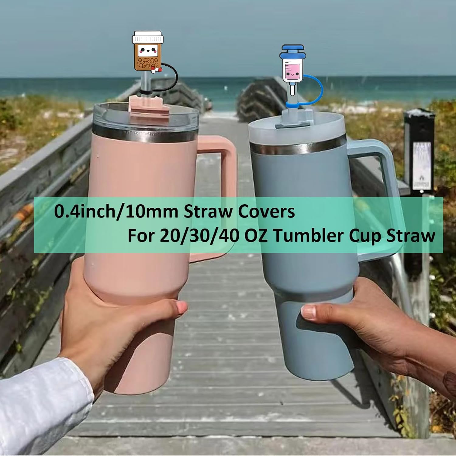 6Pcs Nurse Straw Covers Cap for Stanley Cup, 10mm Medical Straw Topper, Silicone Straw Tip Covers for Drinking Straws (Nurse Straw Cover) - Image 3