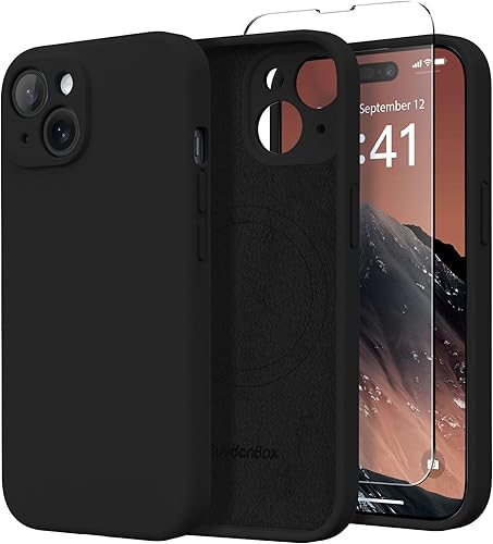 SuydanBox Funda magnética para iPhone 15, compatible con MagSafe, protección completa de la cámara 2 protectores de pantalla Funda protectora de