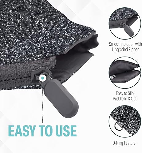 Vista 65 de Palms-O-Aces Pickleball Paddle Sleeve Lightweight Padded Canvas Covers for Paddles Protective Racket Case with zipper Standard & Elongated