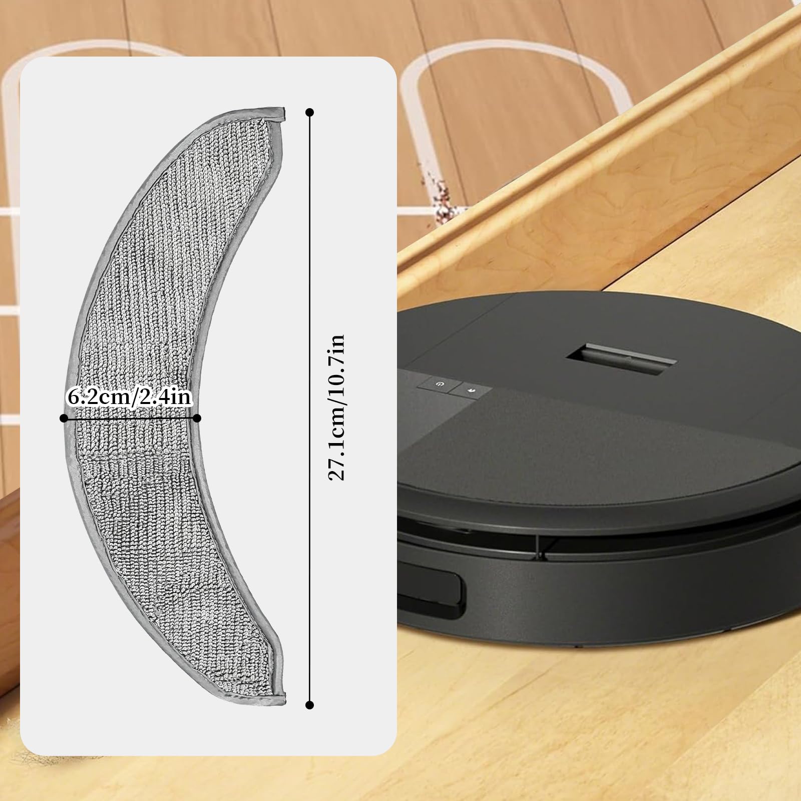 6 Panni Ricambio Per IRobot Roomba Combo J7/j9/Max 10 - Microfibra Lavabile - Foto 7