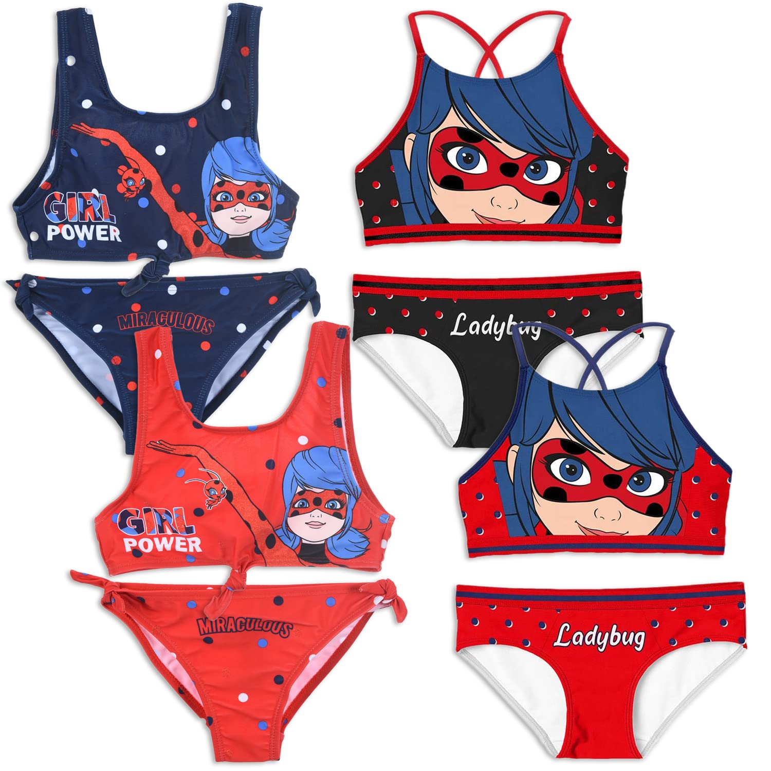 Costume Da Bagno Bikini 2 Pezzi Miraculous Ladybug - Licenza Ufficiale Per Bambina, Mare E Piscina - Foto 13