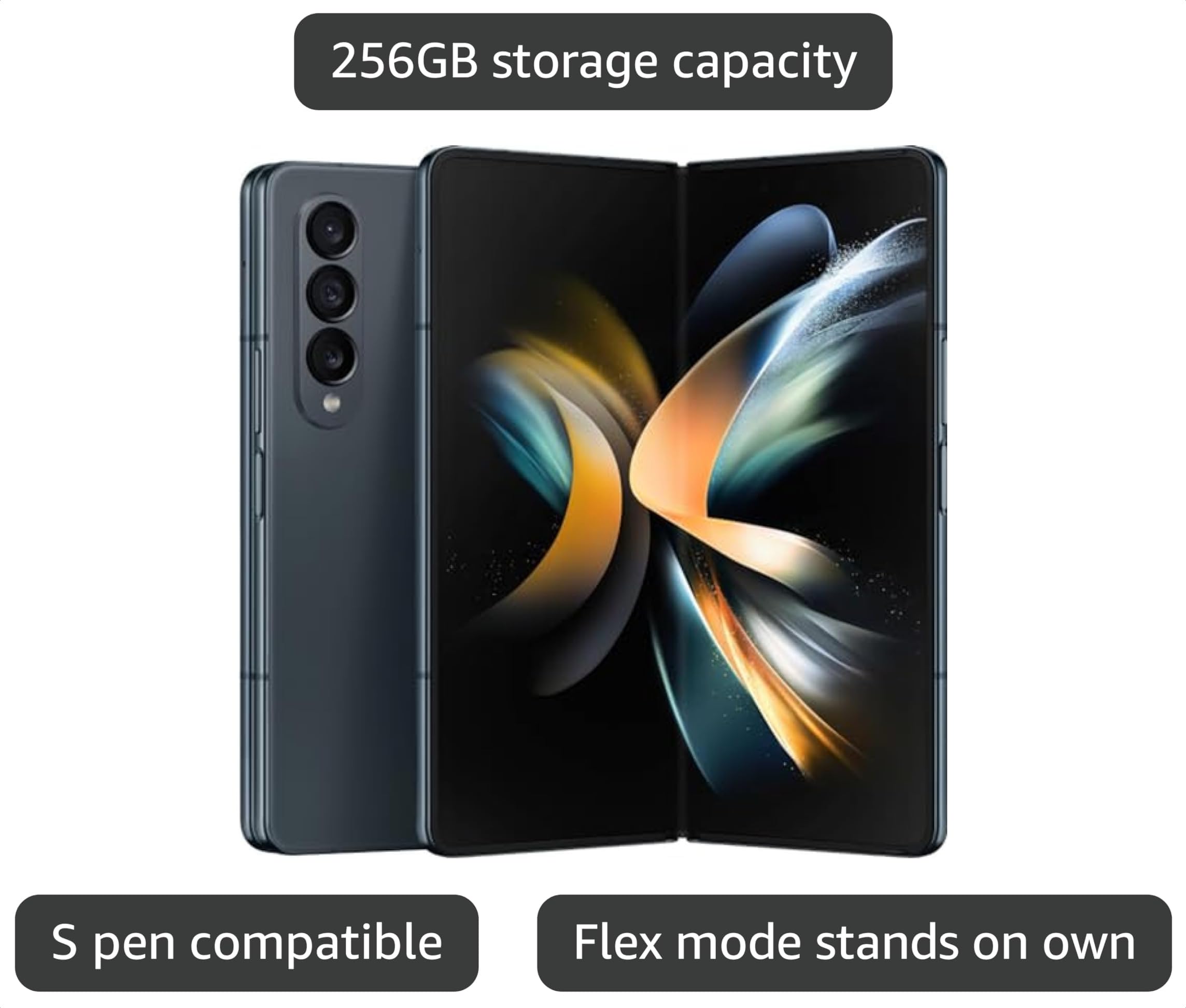 Amazon.com: Samsung Galaxy Z Fold 4, 256GB, Gray Green - Unlocked