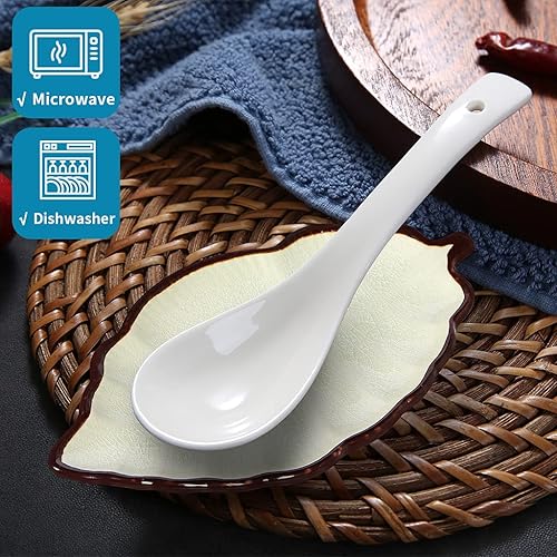 Miniatura 5 de Paquete de 2 soportes para cucharas de hojas, soporte de cucharón de cerámica, moderno soporte decorativo para utensilios para estufa, encimera de