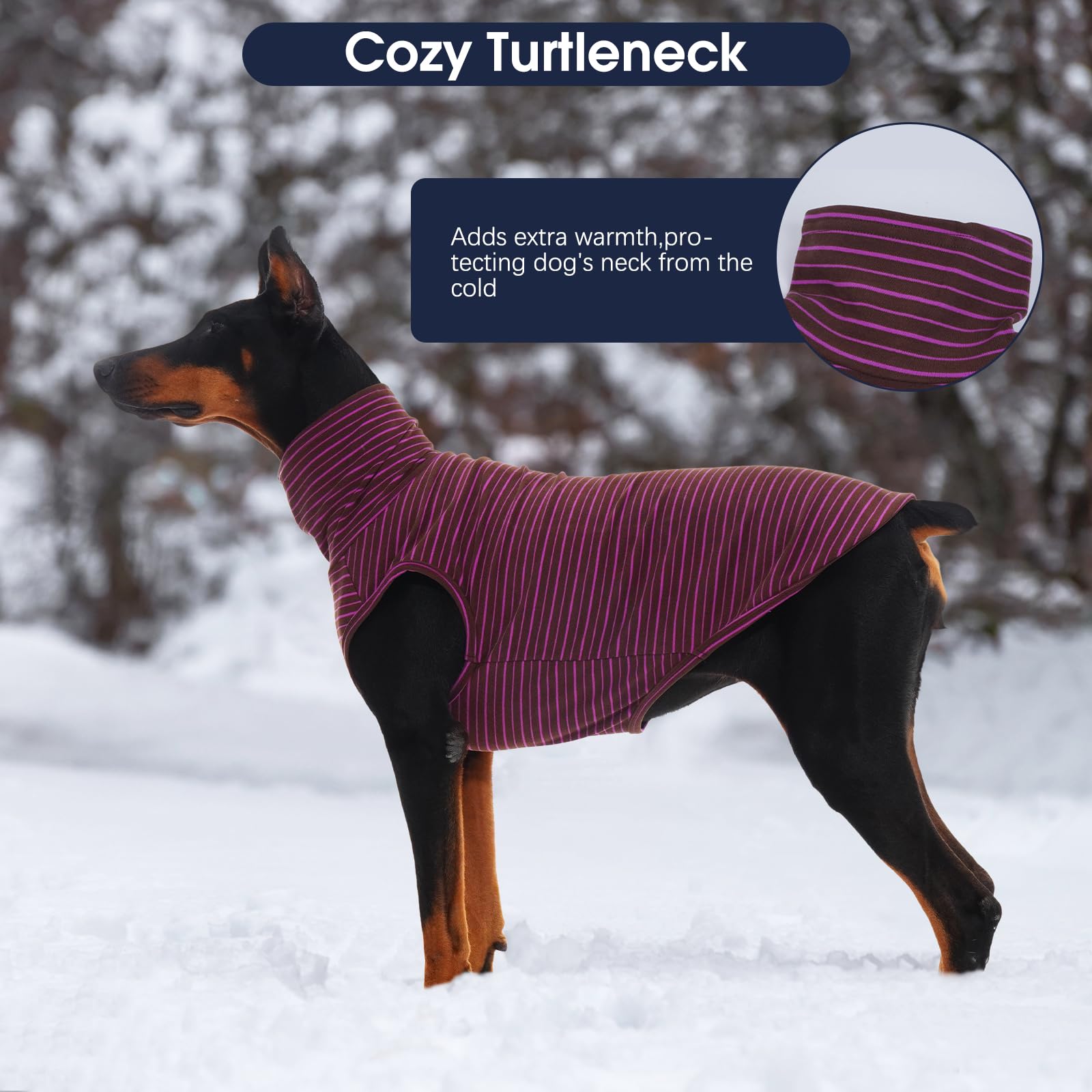 IECOii Lot de 2 chandails en polaire pour chien de grande taille et garçon – Chandail chaud à col roulé léger et extensible – Pull confortable pour l'automne et l'hiver – Chandail Pitbull, taille 2XL