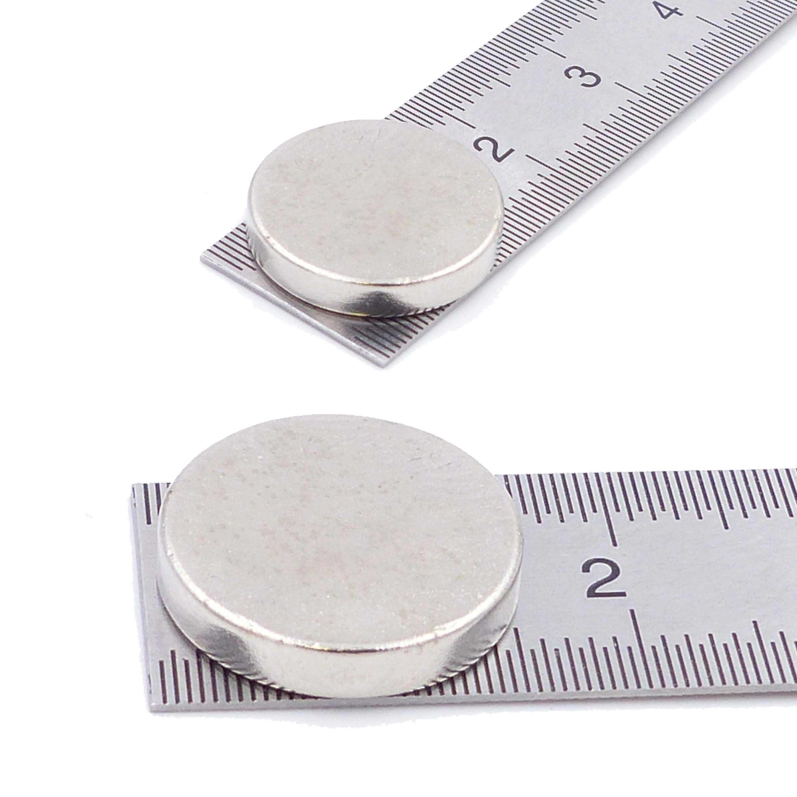 Aprilheld 10 Magnetini Al Neodimio N52 10x2 Mm - Dischi Extra Forti Per Foto, Lavagna, Frigorifero - Triplo Nichelatura