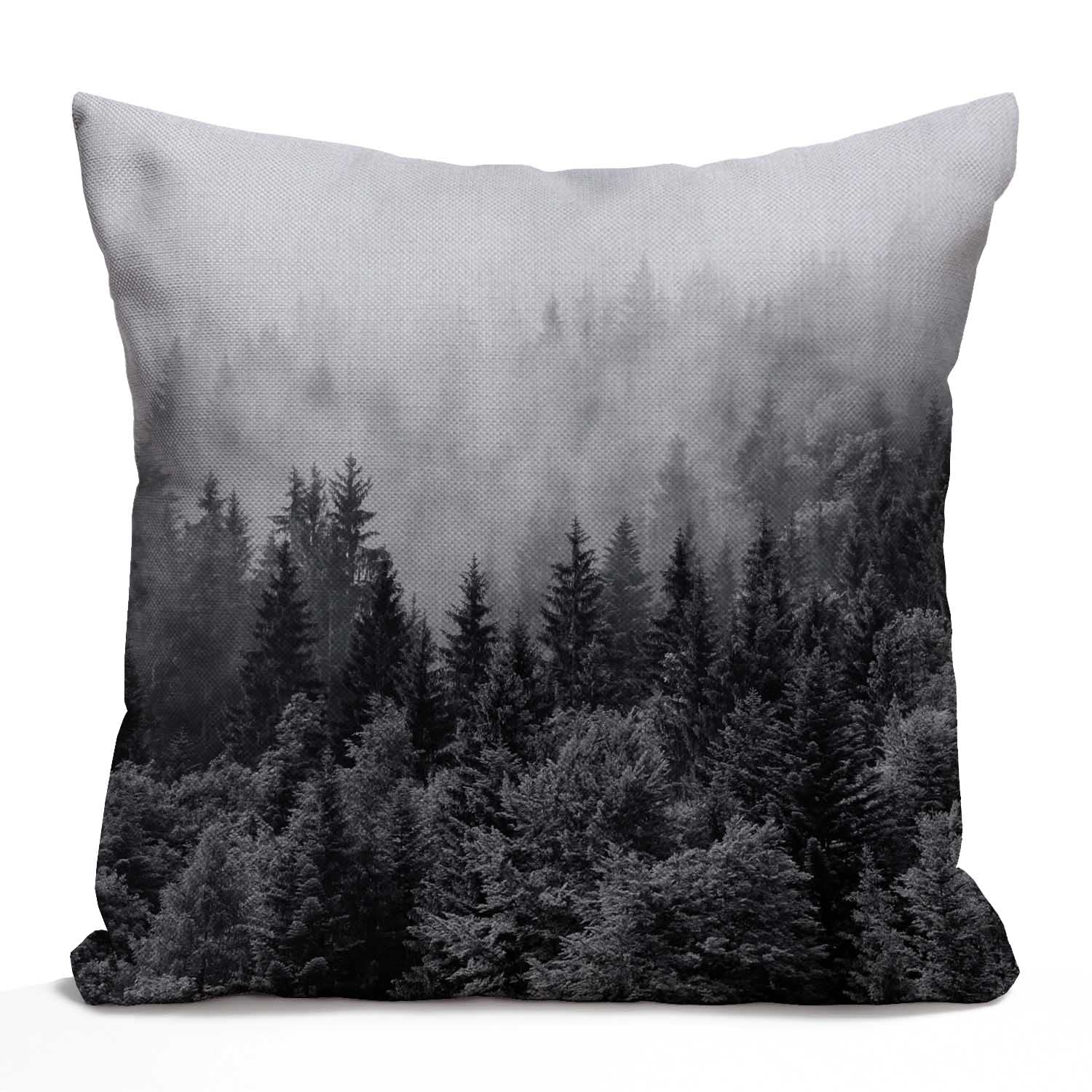 Tomda Multi044 Misty Cotton Linen Cushion Cover Throw Pillow Case Home Office Decorative Square 45X45cm 18X18 Inch