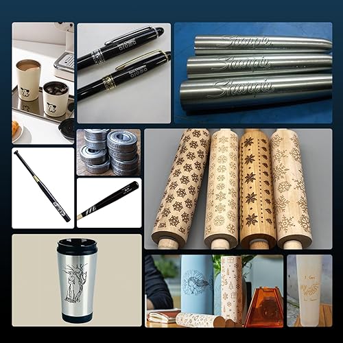 Miniatura 2 de Rodillo giratorio láser, Creality 360 grabador láser de eje Y módulo giratorio para grabar objetos de superficie curva, diámetro de 0.197 in a 4.724