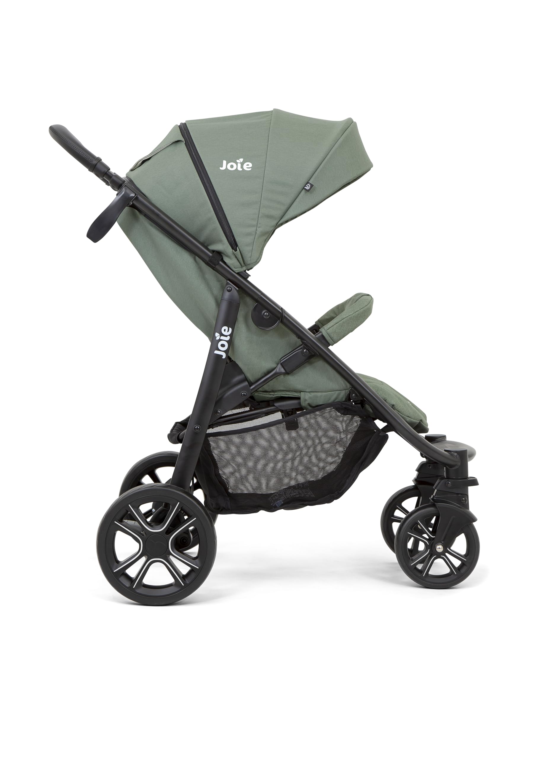 Wózki dziecięce marki Joie. Model Litetrax Litetrax Pro do 22 kg z rozkładaną sofą i ochroną przed deszczem, laurowy
