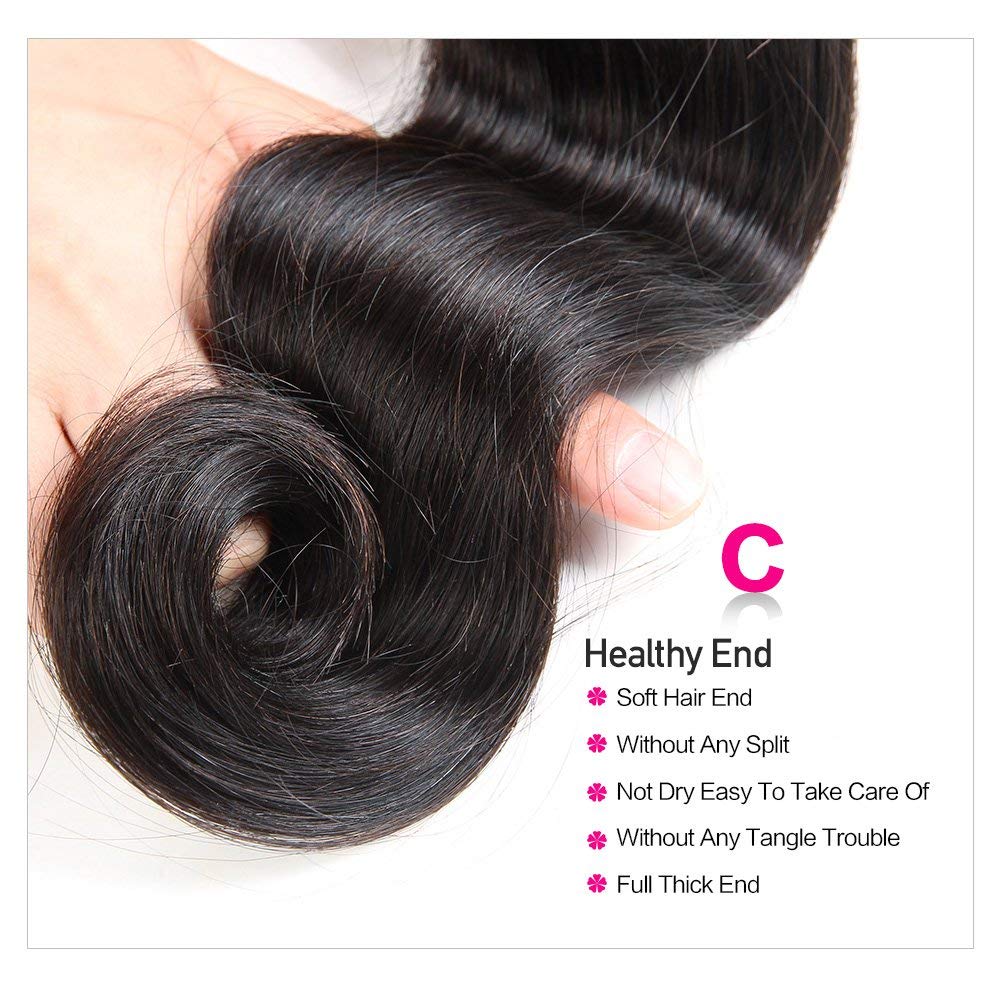 Beauty Princess Body Wave Human Hair 3 Bundles Double Weft 10A Brazilian Hair Bundles 18/20/22 Inch